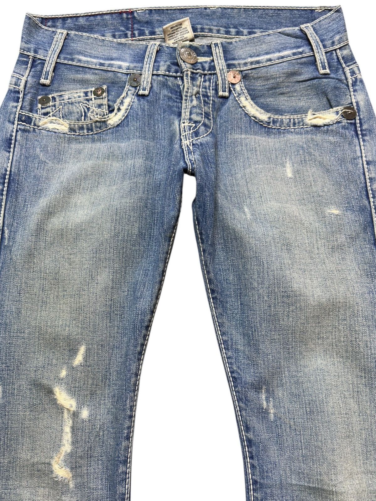 True Religion Vintage True Religion Micky Big T Curve Leg Faded Denim Size US 31 - 2 Thumbnail