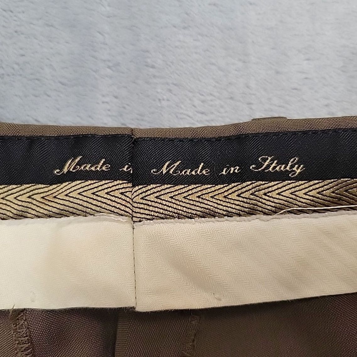 Lands' End Lands' End Angelico Dress Pants Mens 40x31 Brown 100% Tasmanian Wool Pleated Italy Cuffed Dress Pants Mens Brown Wool Pleated Italy Tasmanian Vintage? Size US 40 / EU 56 - 5 Thumbnail