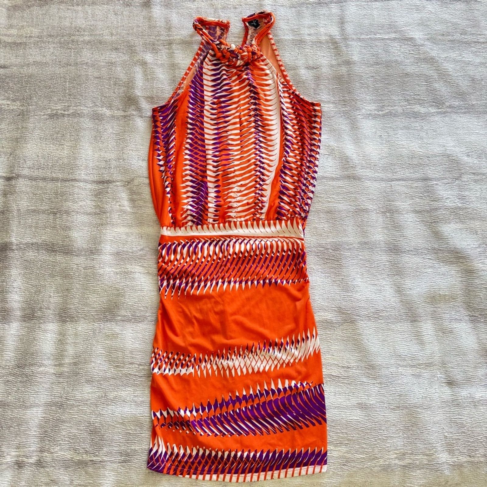 Guess Guess by Marciano Orange and Purple Women's Dress, Size XS Size XS / US 0-2 / IT 36-38 - 1 Thumbnail