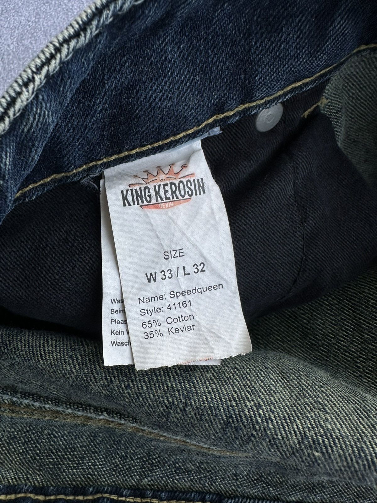 Japanese Brand Vintage King Kerosin Moto Japanese Heavy Jeans Size US 27 - 8 Thumbnail