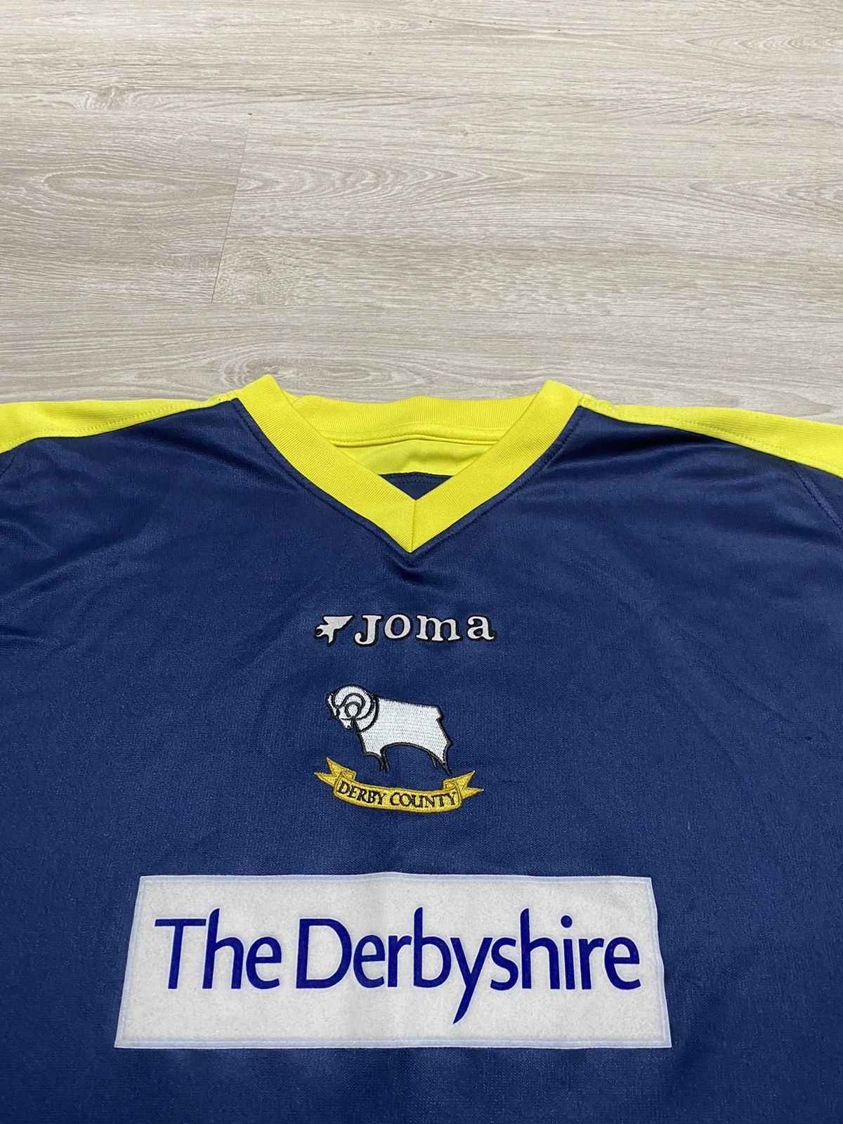 Joma Joma Derby County 2006/2007 Away Football Shirt Blue Yellow Size US XXL / EU 58 / 5 - 1 Thumbnail