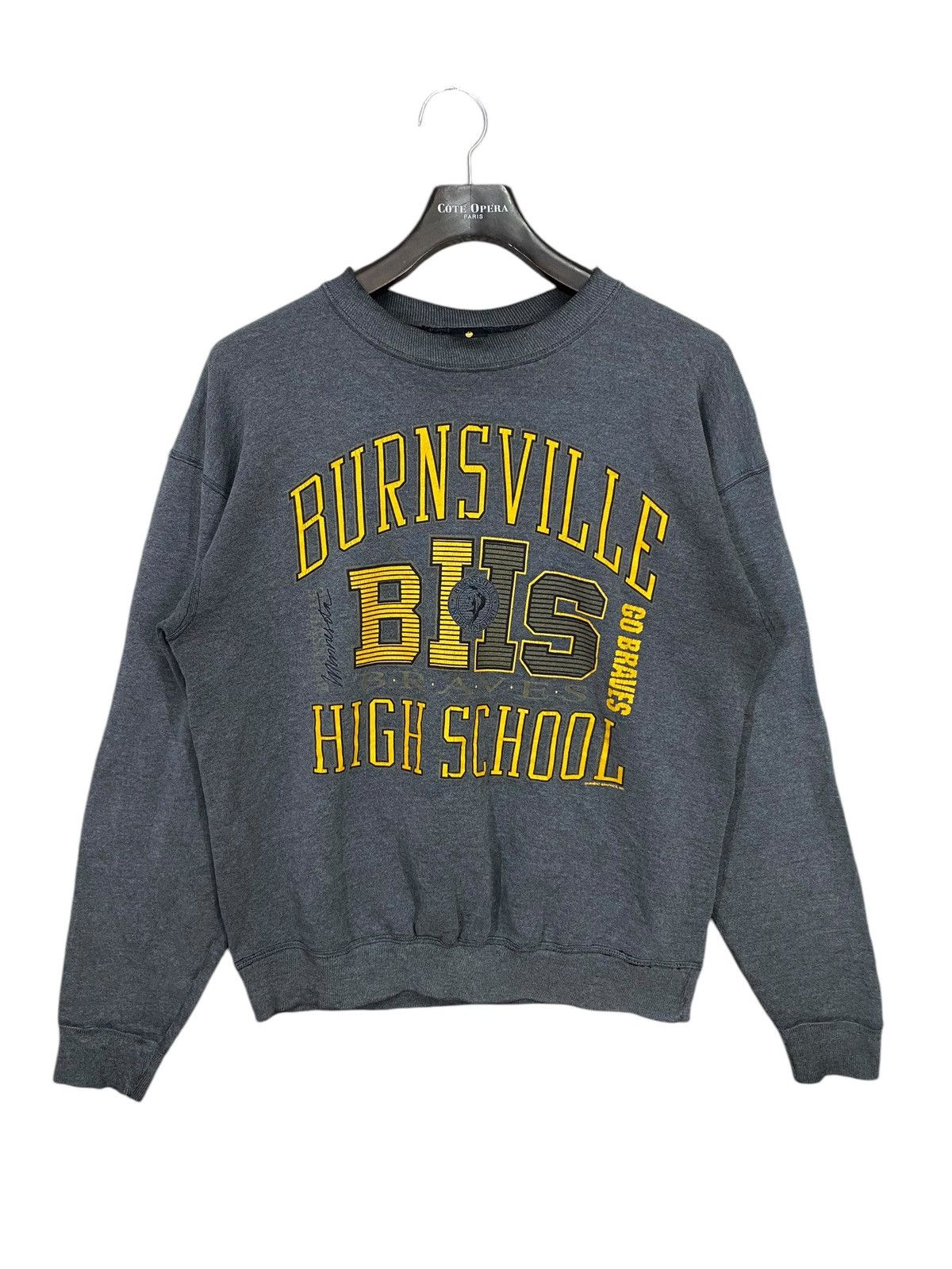 Vintage Vintage 80s burnville high school sweatshirt crewneck size L Size US L / EU 52-54 / 3 - 1 Thumbnail