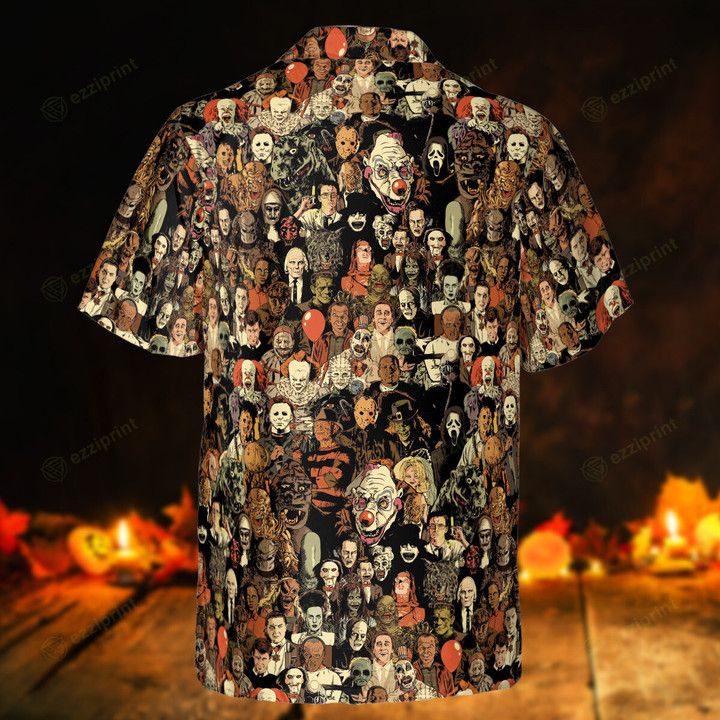 Other HORROR MOVIE CHARACTERS HALLOWEEN PATTERN HAWAIIAN SHIRT Size US L / EU 52-54 / 3 - 4 Thumbnail
