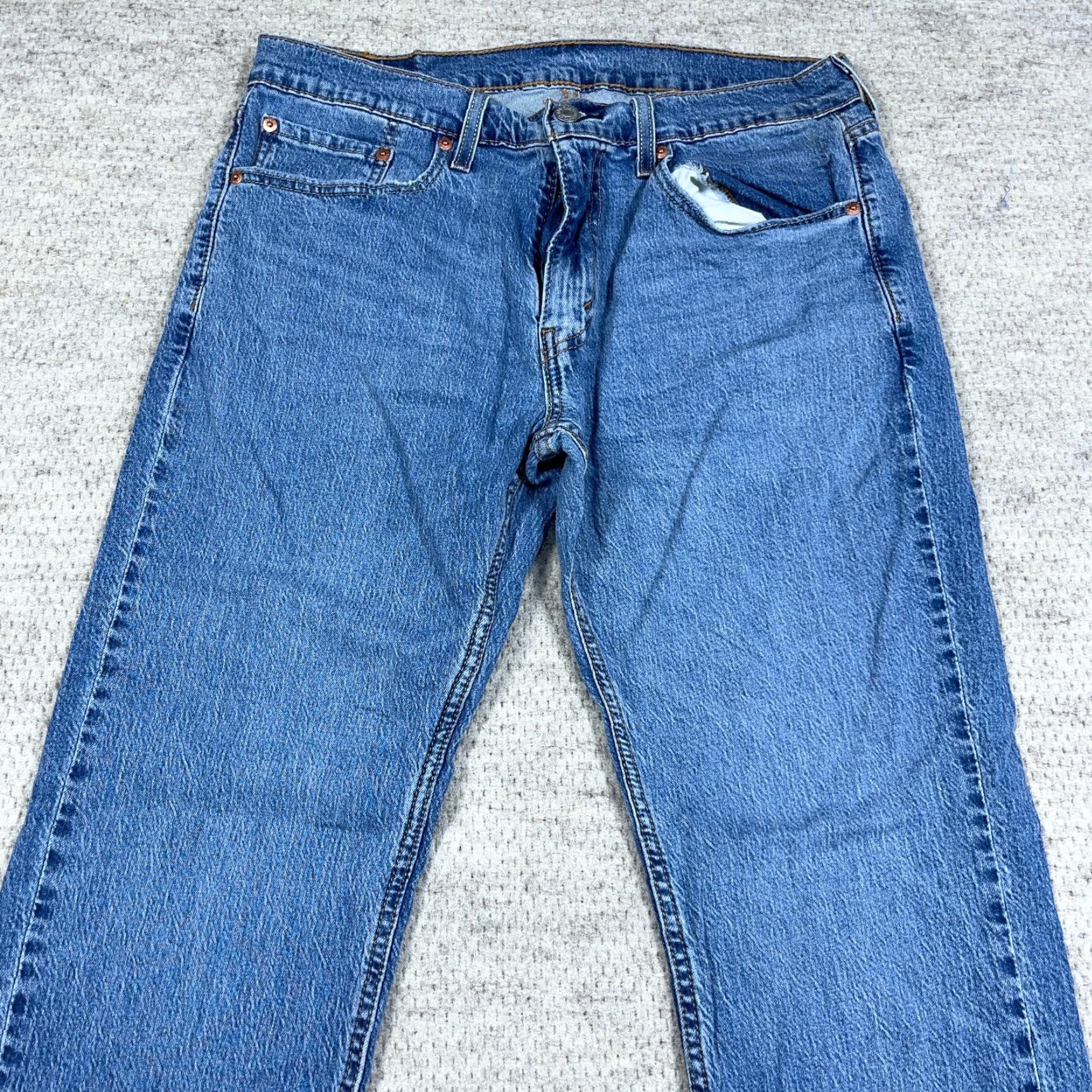 Levi's Levi's 559 Jeans Men 33x30 Relaxed Fit Medium Wash Distressed Baggy Work Wear Adult Denim 5-Pocket Straight Casual Streetwear Mens Size US 33 - 5 Thumbnail