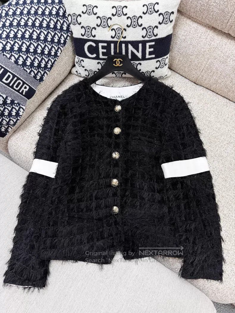 Chanel Chanel Tassel white cuff stitching woven long-sleeved jack Size XS / US 0-2 / IT 36-38 - 2 Thumbnail