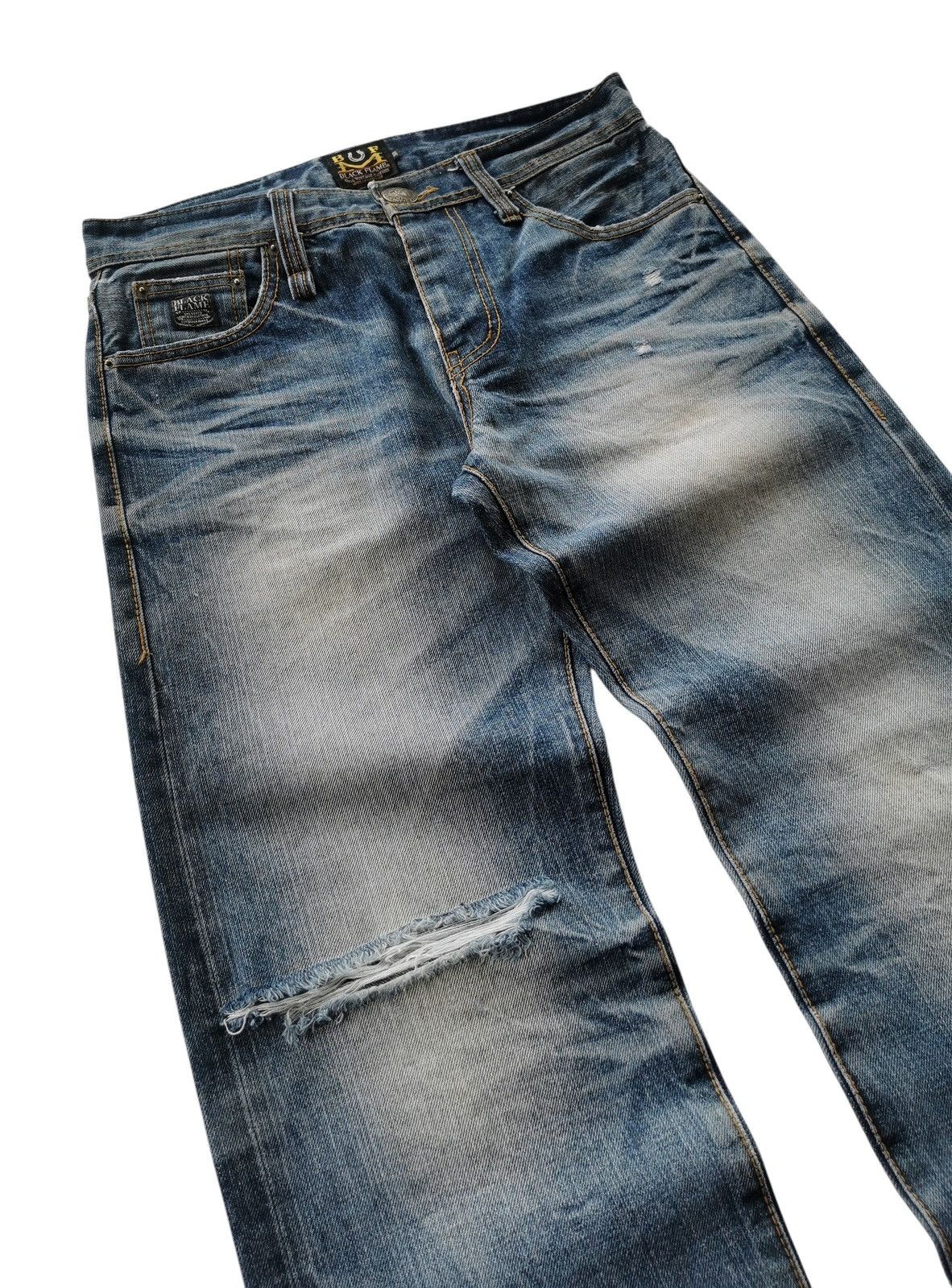 Self Edge Black Flame The Roots Selvedge Denim Jeans Size US 32 / EU 48 - 5 Thumbnail