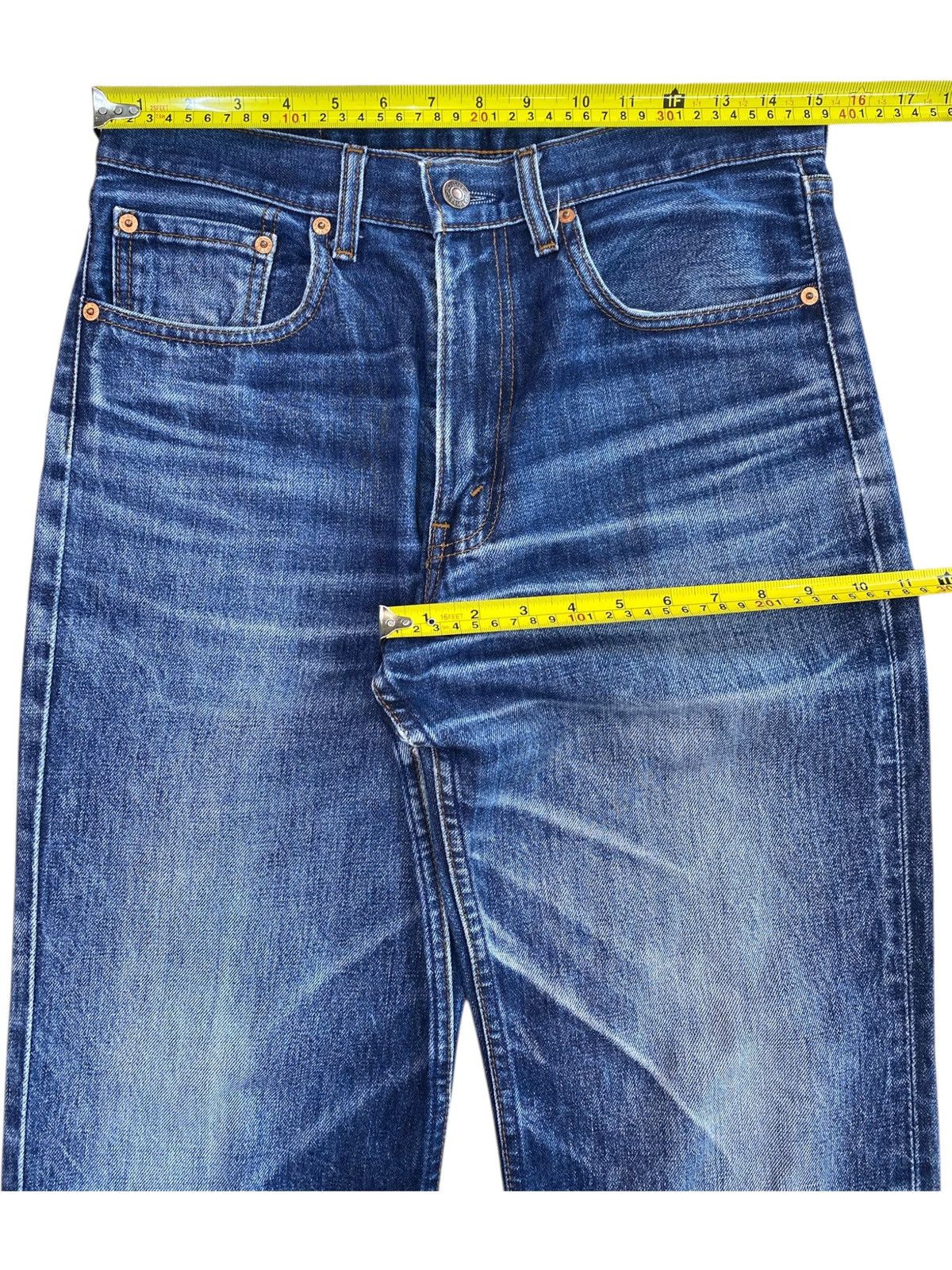 Levi's Levi’s 508 Whiskers Blue Faded Wash Style Straight Jeans Size US 30 / EU 46 - 9 Thumbnail