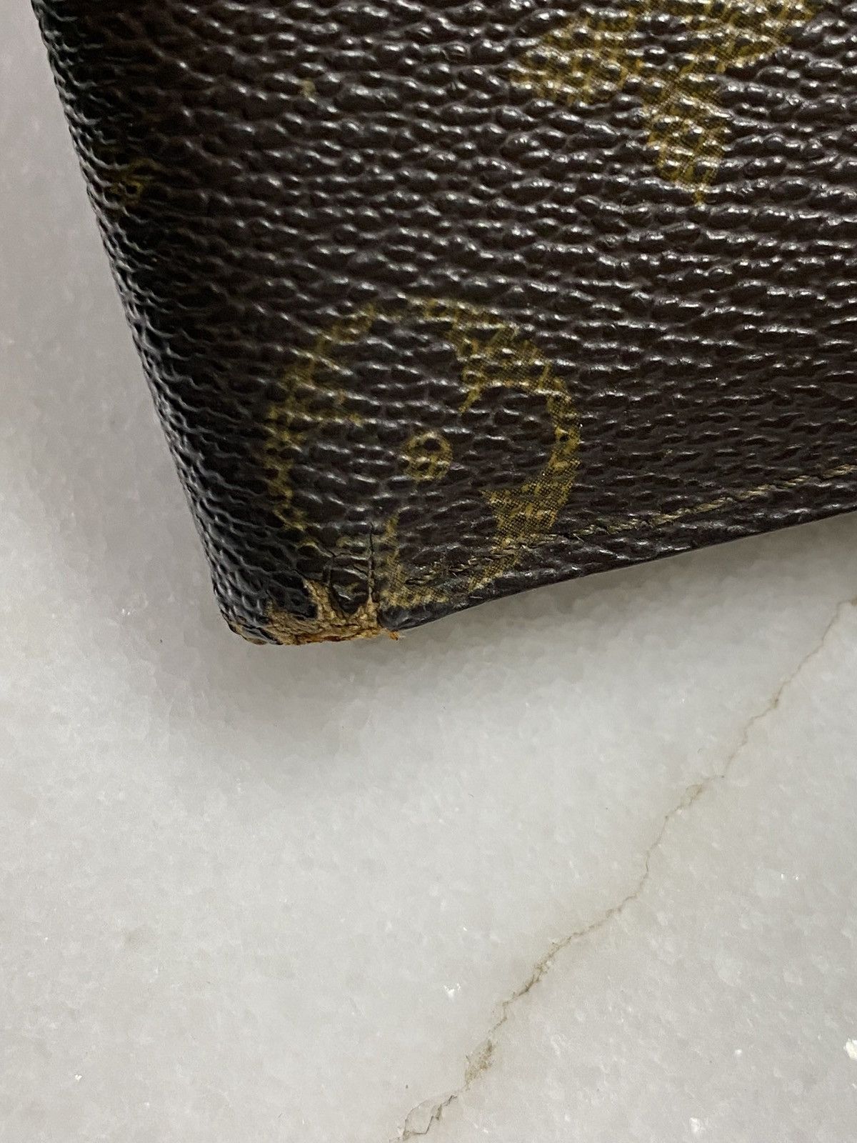 Louis Vuitton Monogram Brown Leather Bifold Wallet Preowned