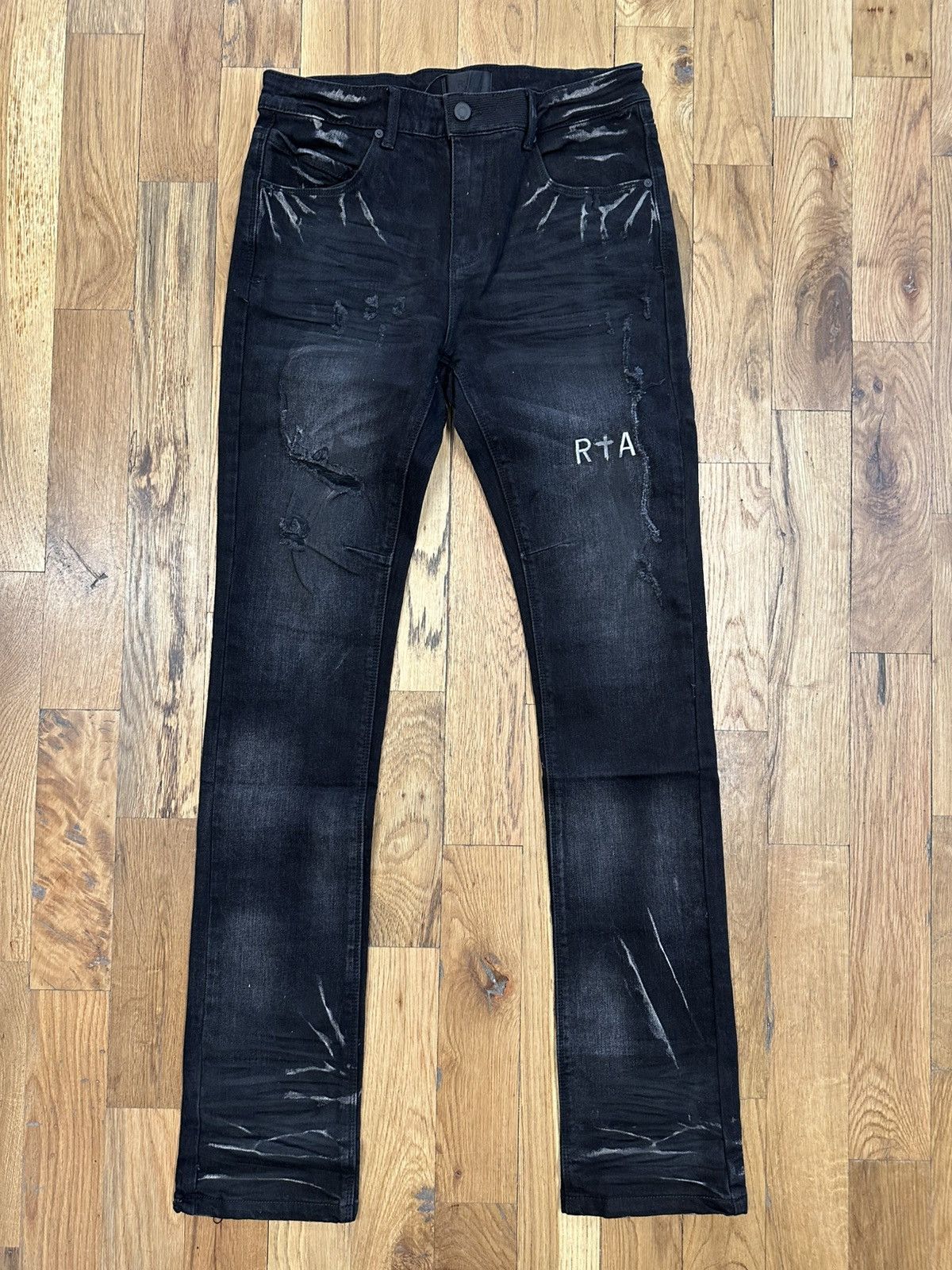 Rta RTA Olivier Worn Out Black Denim Jeans Size 32 Size US 32 / EU 48 - 1 Thumbnail