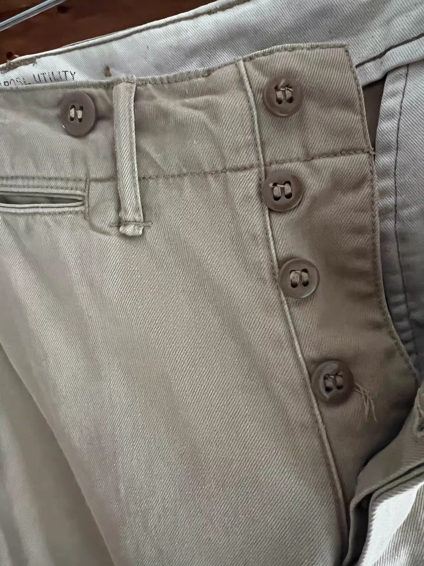 RRL Ralph Lauren RRL Double RL Khaki Suspender Officer Pants Size US 28 / EU 44 - 4 Thumbnail