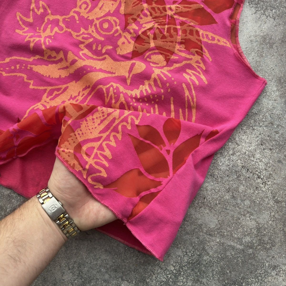 JET SET × Vintage Jetset Vintage Pink Tank Top Size XL / US 12-14 / IT 48-50 - 6 Thumbnail