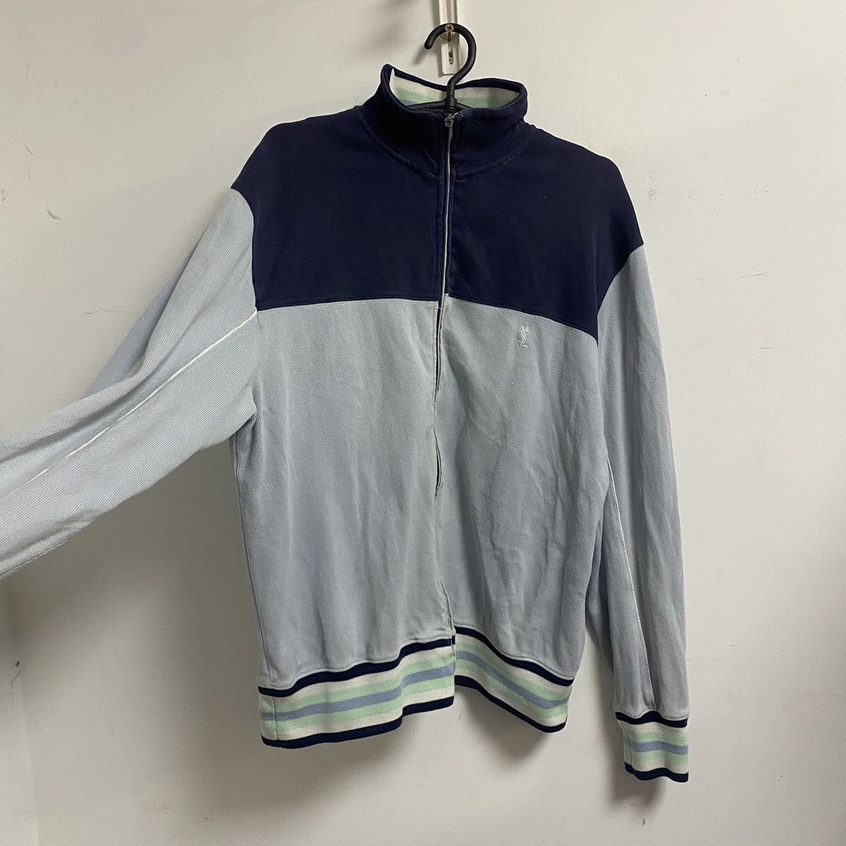 Yves Saint Laurent Vintage yves saint lauren distressed ysl zip hoodie Size US L / EU 52-54 / 3 - 9 Thumbnail