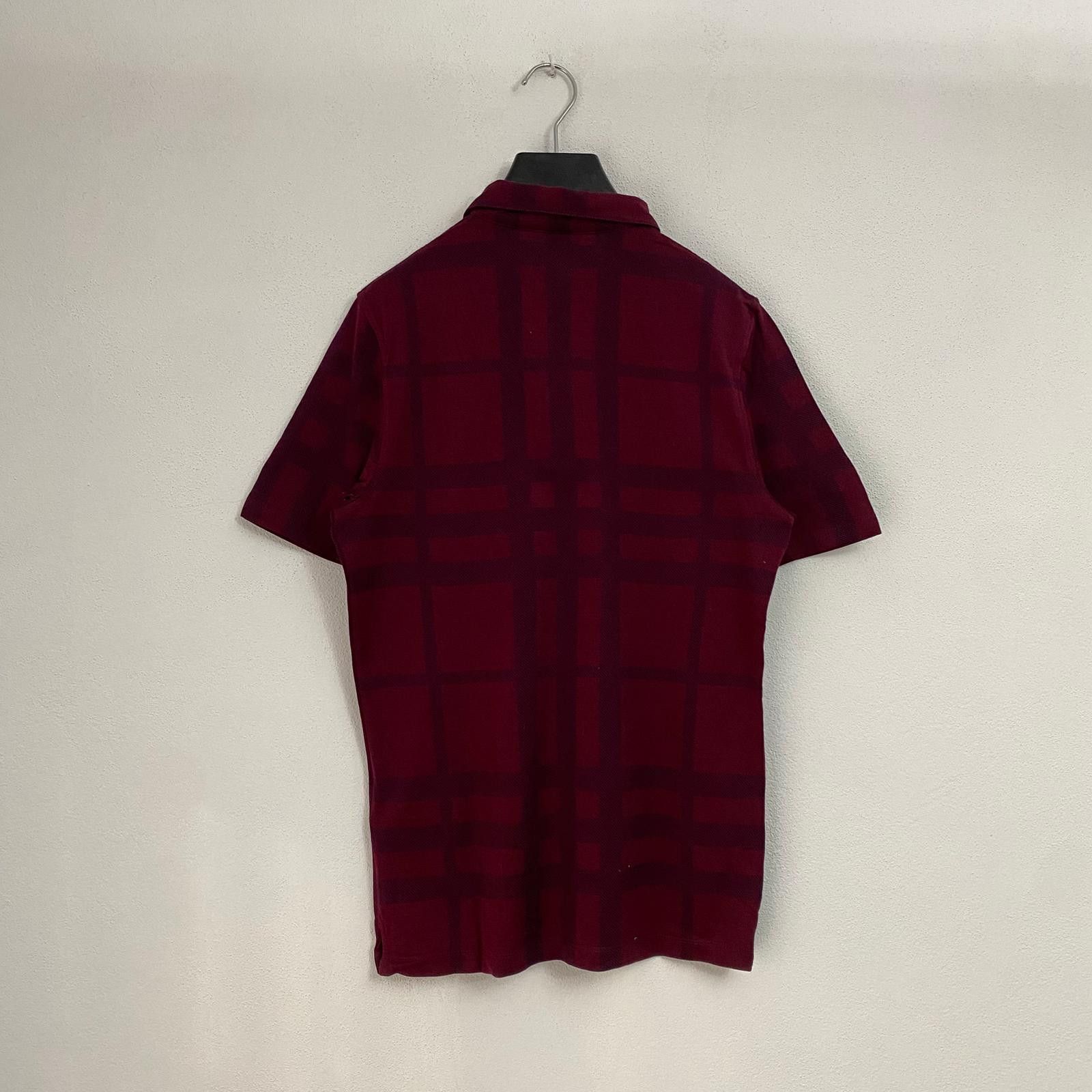 Burberry Red Nova Check Slim Polo Size US XS / EU 42 / 0 - 4 Thumbnail