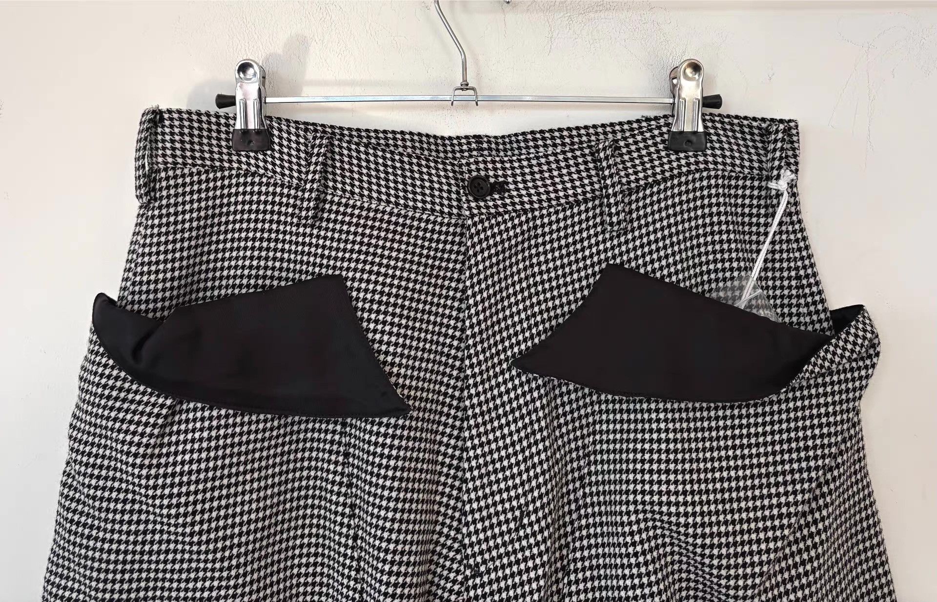 Sulvam Sulvam Men's Houndstooth Wool Pants Ｑ21 Size US 34 / EU 50 - 5 Thumbnail
