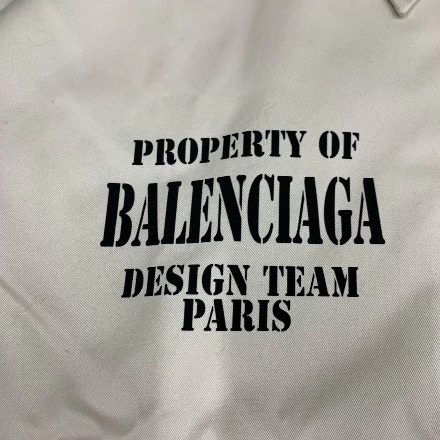 Balenciaga Balenciaga White Logo Short Sleeve Shirt 3 98 New Size US L / EU 52-54 / 3 - 7 Thumbnail