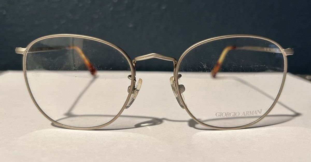 Giorgio Armani Giorgio Armani 130 silver/pale gold vintage 80’s glasses Size ONE SIZE - 2 Thumbnail
