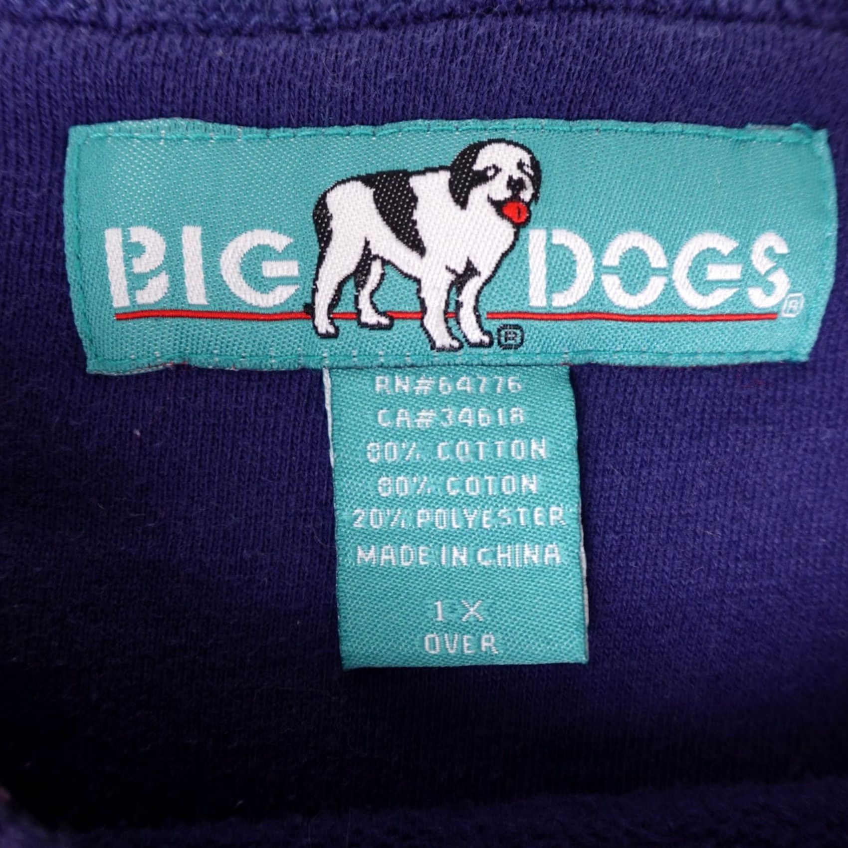 Big Dogs VINTAGE Big Dogs Sweatshirt Mens 1X Blue Crewneck Pullover Size US XL / EU 56 / 4 - 2 Thumbnail