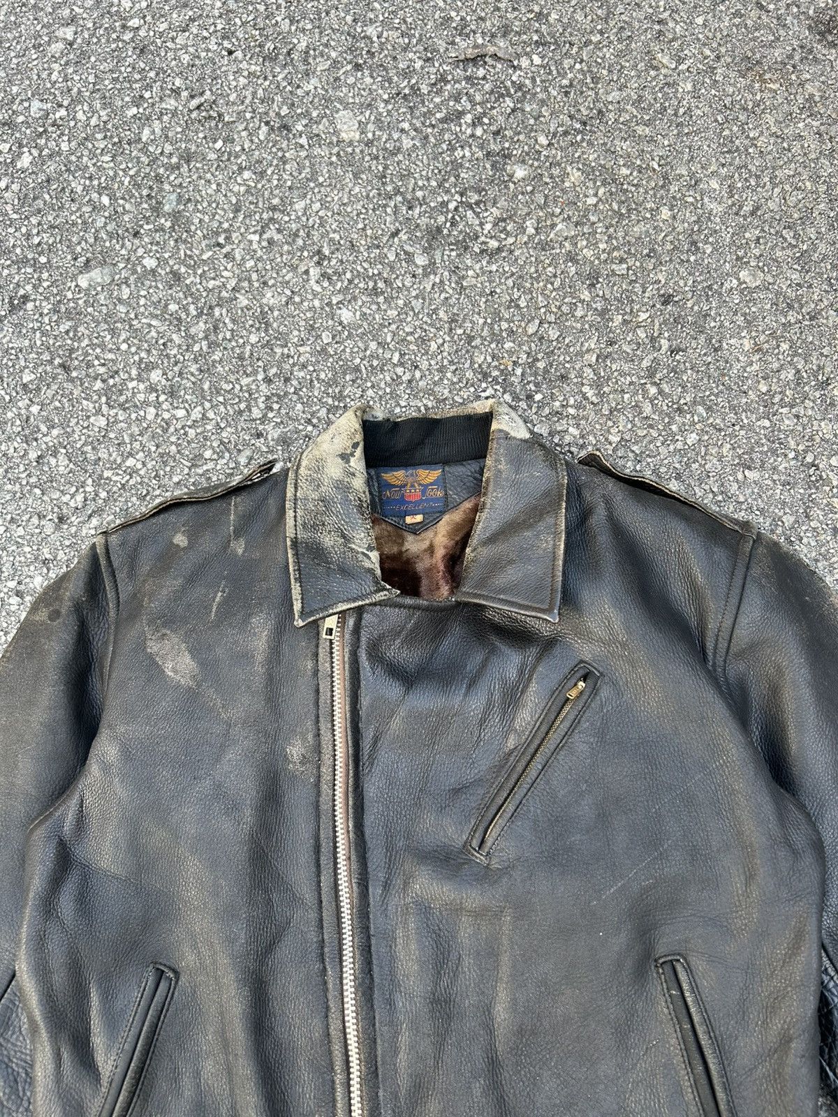 Other Vintage Avant Garde Punk Leather Jacket Size S / US 4 / IT 40 - 2 Thumbnail