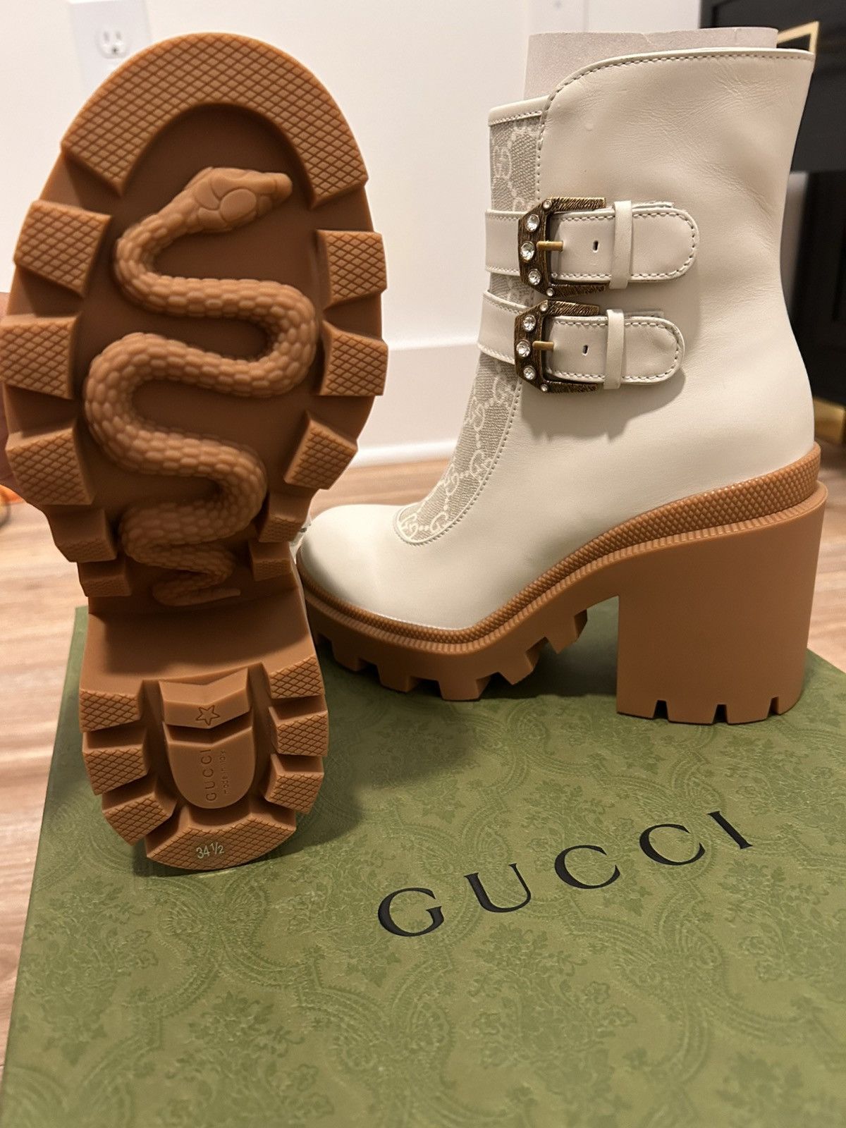 Gucci Kensington GG Supreme Leather Size US 4.5 / IT 34.5 - 2 Thumbnail