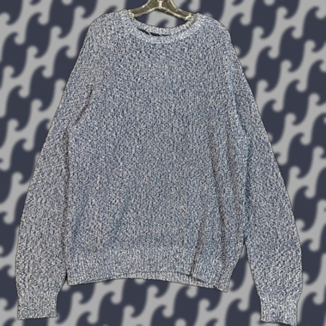 Lands' End Lands' End Drifter Blue Heather Knit Pullover Crew Neck Sweater Men's XL Size US XL / EU 56 / 4 - 1 Thumbnail