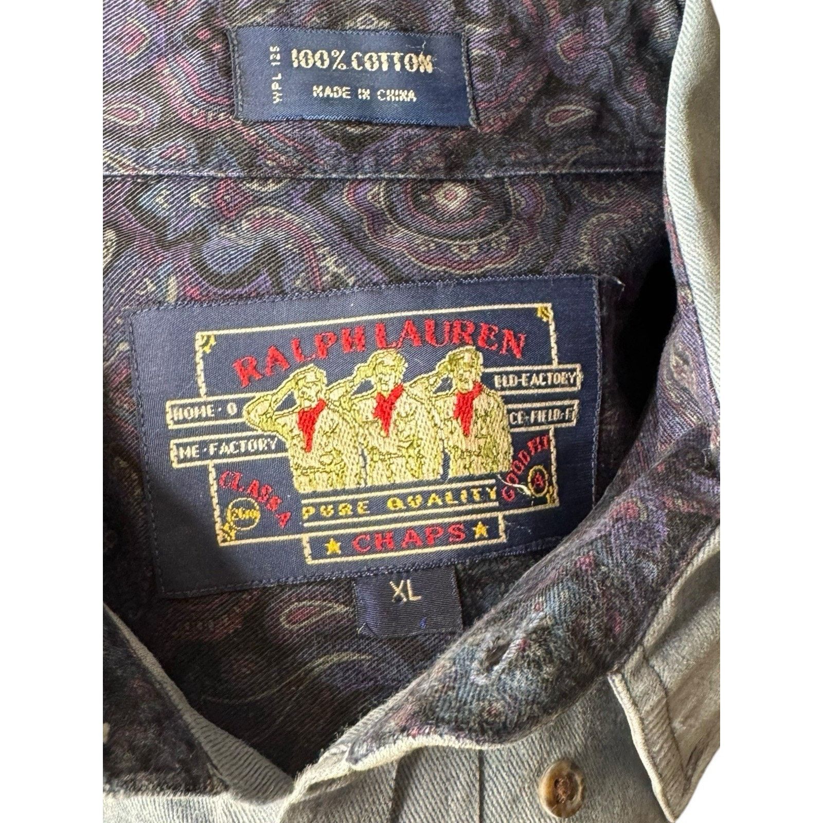 Ralph Lauren Ralph Lauren Chaps Vintage 90s Blue Long Sleeve Denim Shirt Size US XL / EU 56 / 4 - 7 Thumbnail