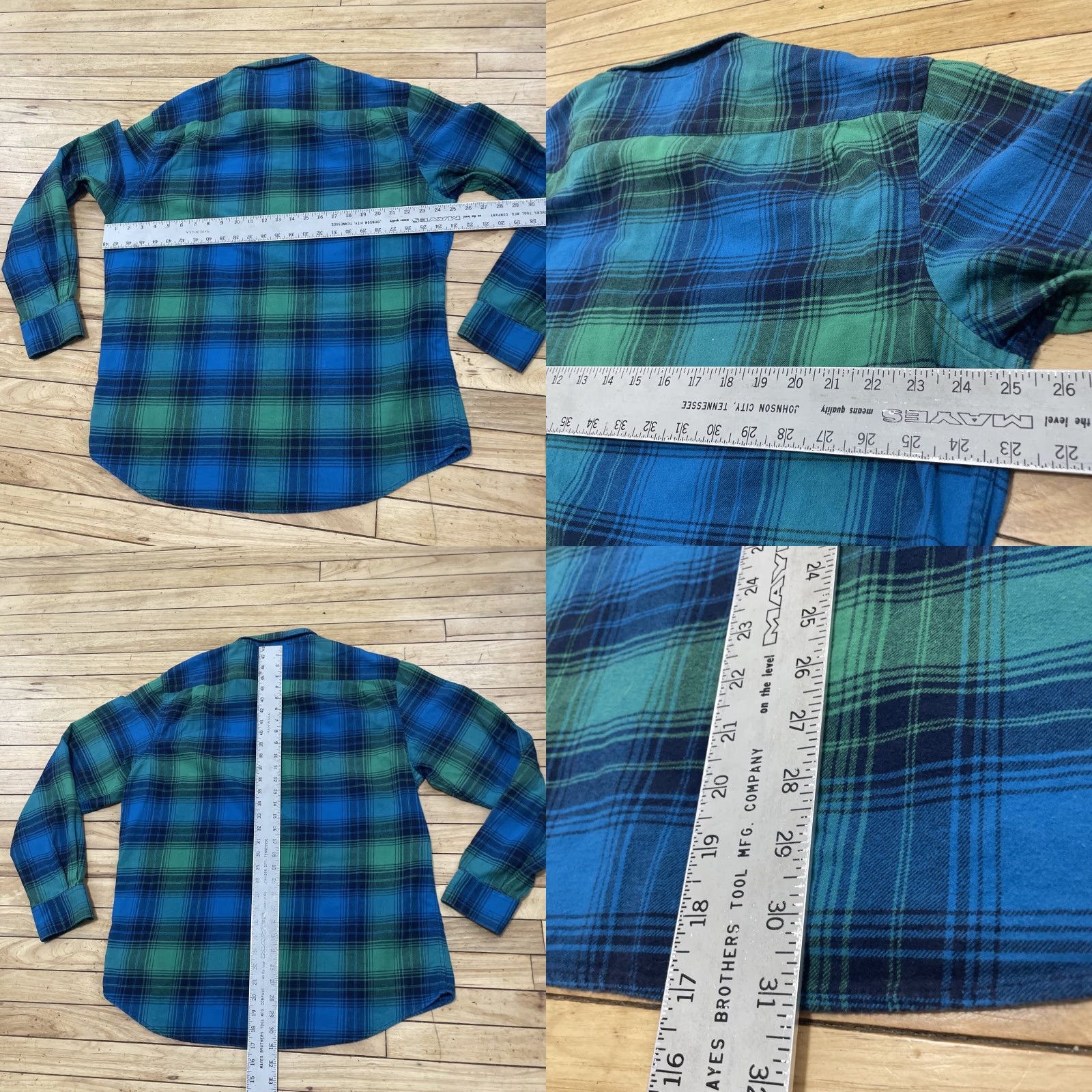 Old Navy OLD NAVY Flannel Shirt Men XL Blue Green Bright Blackwatch Plaid Button-Up Casual Outdoors Critical: Chamois Beach Pilled Size US XL / EU 56 / 4 - 8 Thumbnail