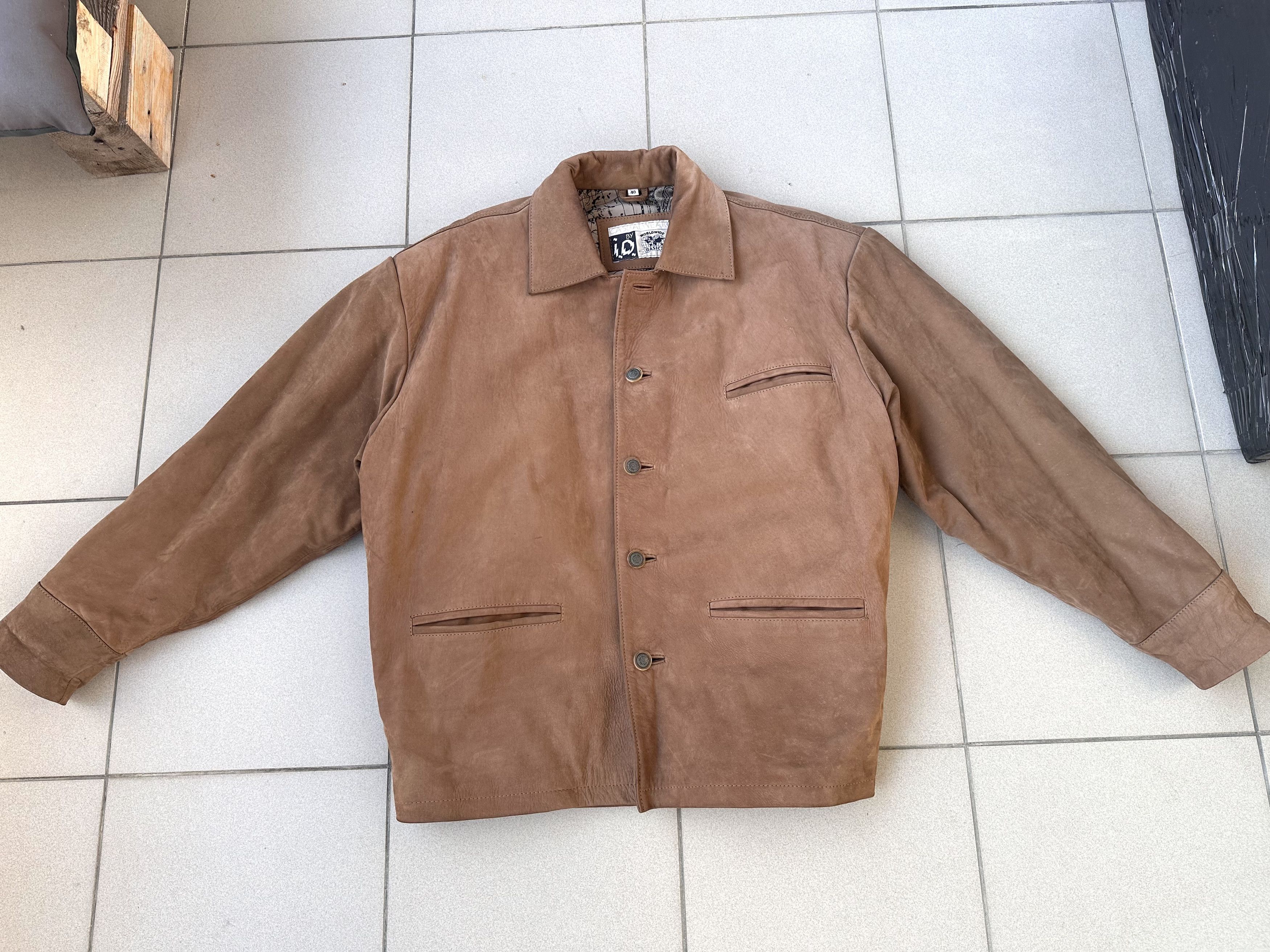 Vintage Vintage Avant Garde men biker boxy leather jacket Size US L / EU 52-54 / 3 - 7 Thumbnail