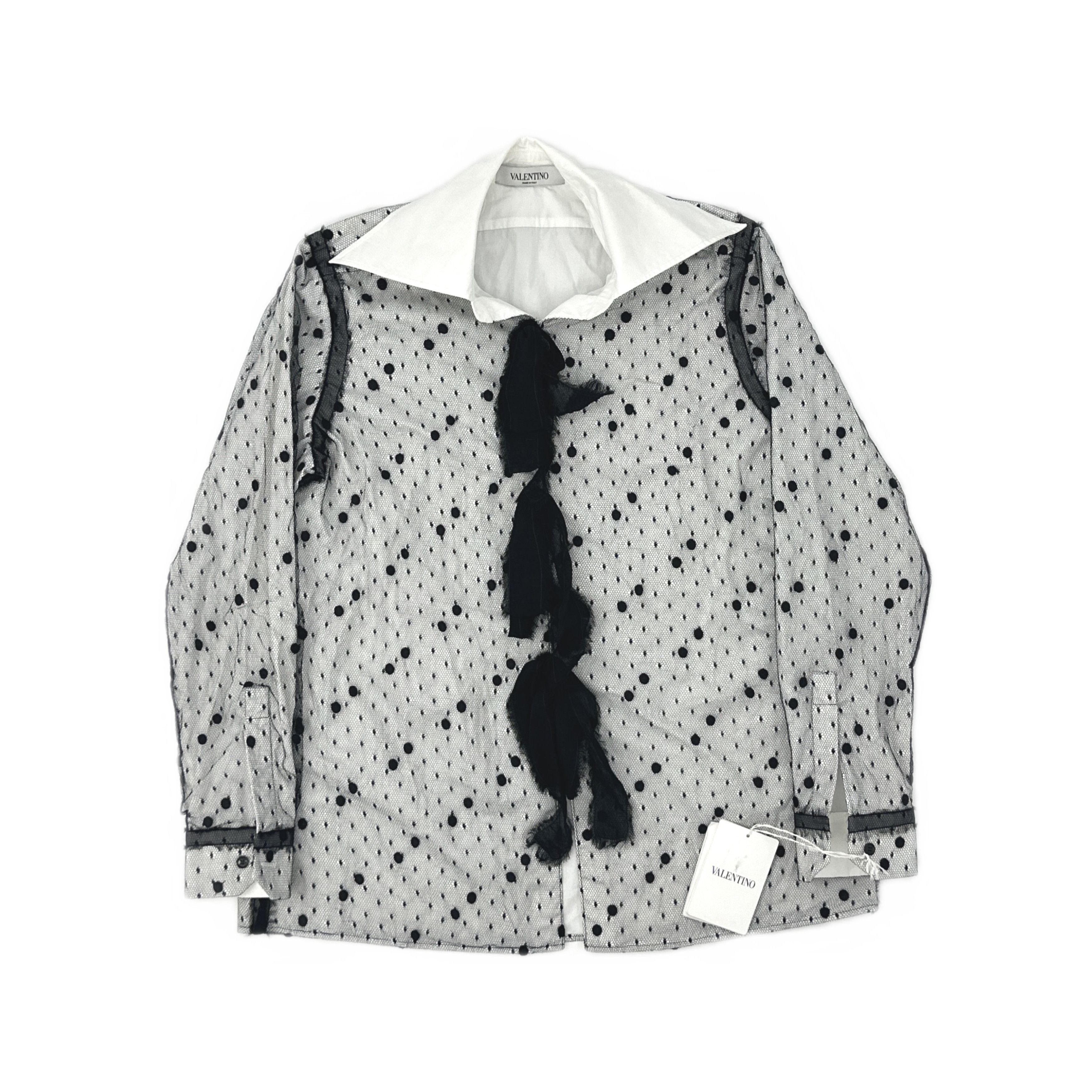 Valentino Valentino Dot Pattern Bow Button Up Size 42 Size M / US 6-8 / IT 42-44 - 1 Thumbnail