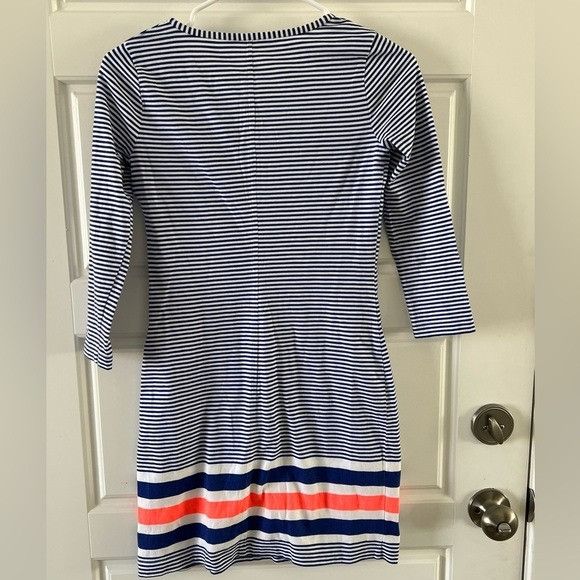 Lilly Pulitzer Lilly Pulitzer Beacon Navy white orange striped Dress Size XXS / US 00 / IT 34 - 4 Thumbnail