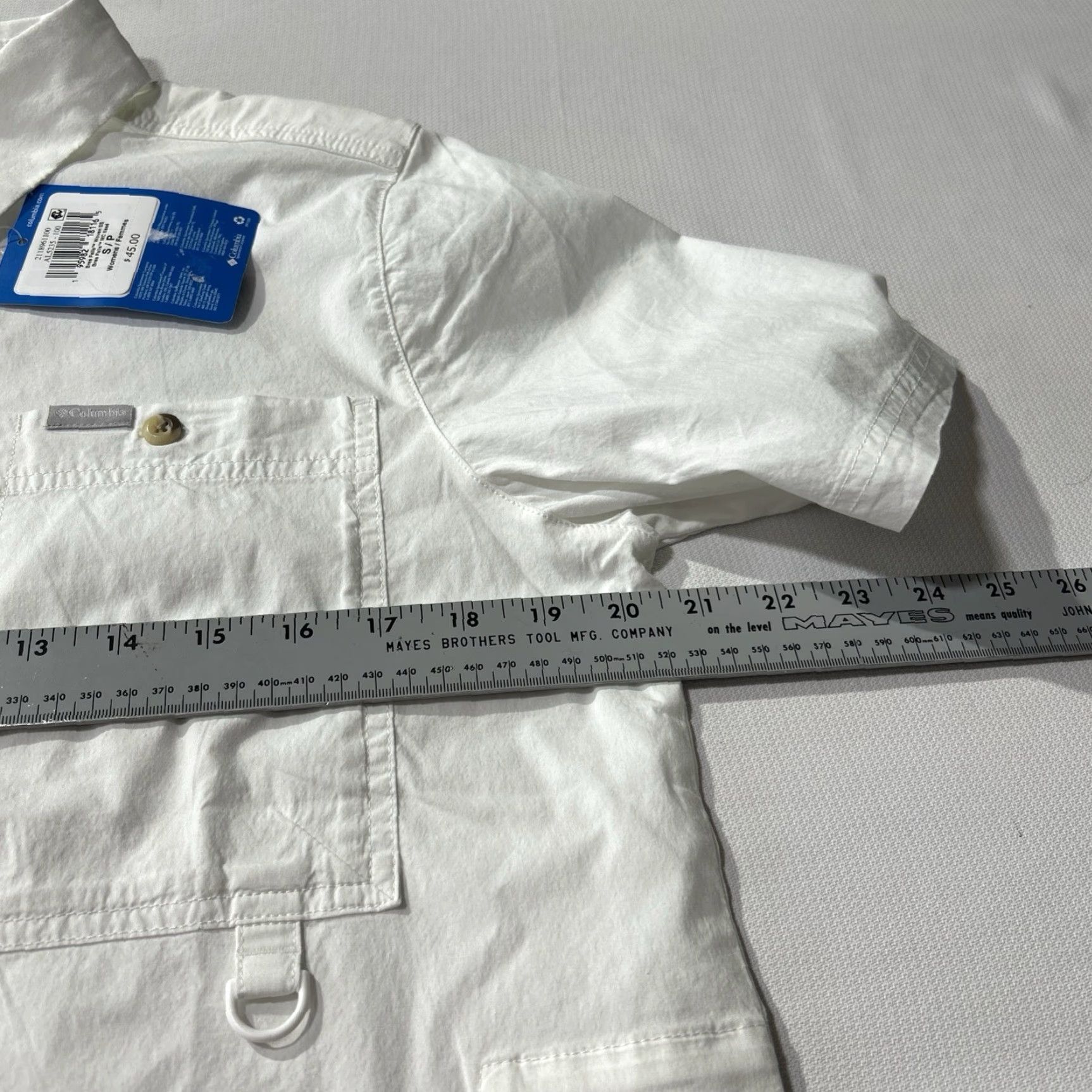 Vintage Columbia Shirt Womens Size S White Brea Falls Woven Short Sleeve Button Up Shirt Size S / US 4 / IT 40 - 5 Thumbnail