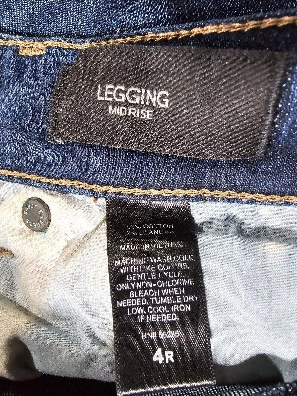 Express Express jeans legging midrise 4R Distressed destroyed Size 27" / US 4 / IT 40 - 4 Thumbnail