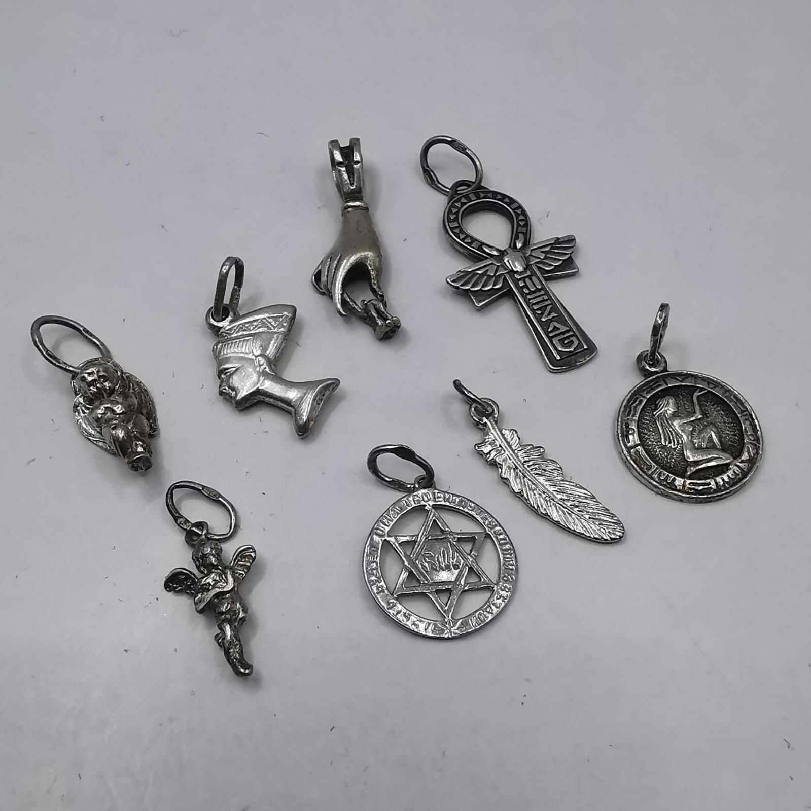 Sterling Silver Vintage Set of Pendants 925 Sterling Silver Jewelry 11,21g Size ONE SIZE - 1 Thumbnail