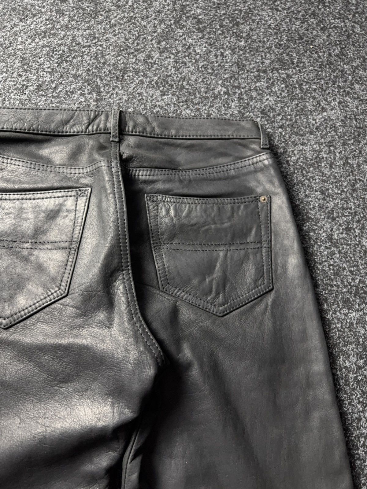 Y2K Vintage Leather Pants Opium Style Alt Biker USA Rare