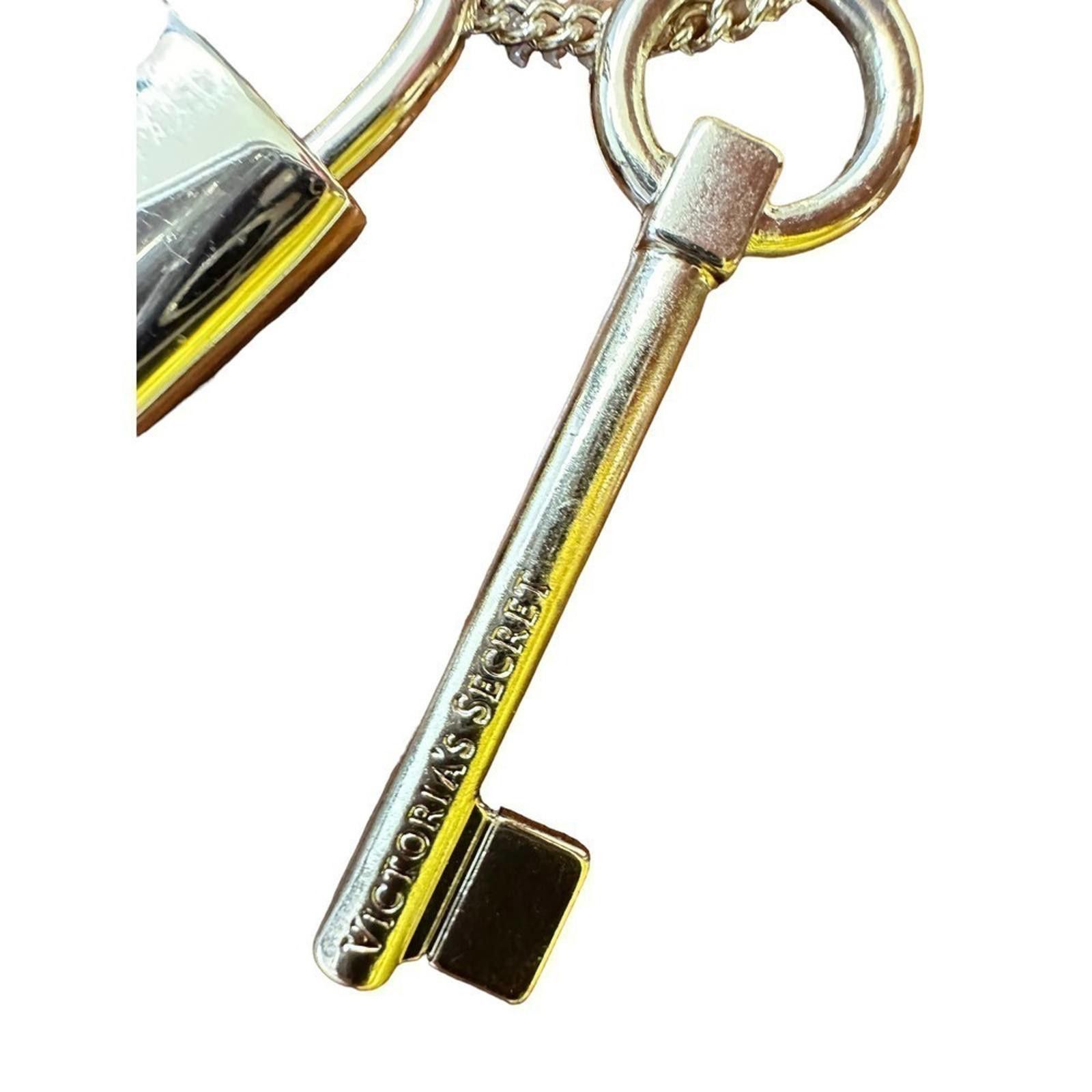 Designer Victoria Secret Lock & Key Long Pendant Necklace Size ONE SIZE - 5 Thumbnail