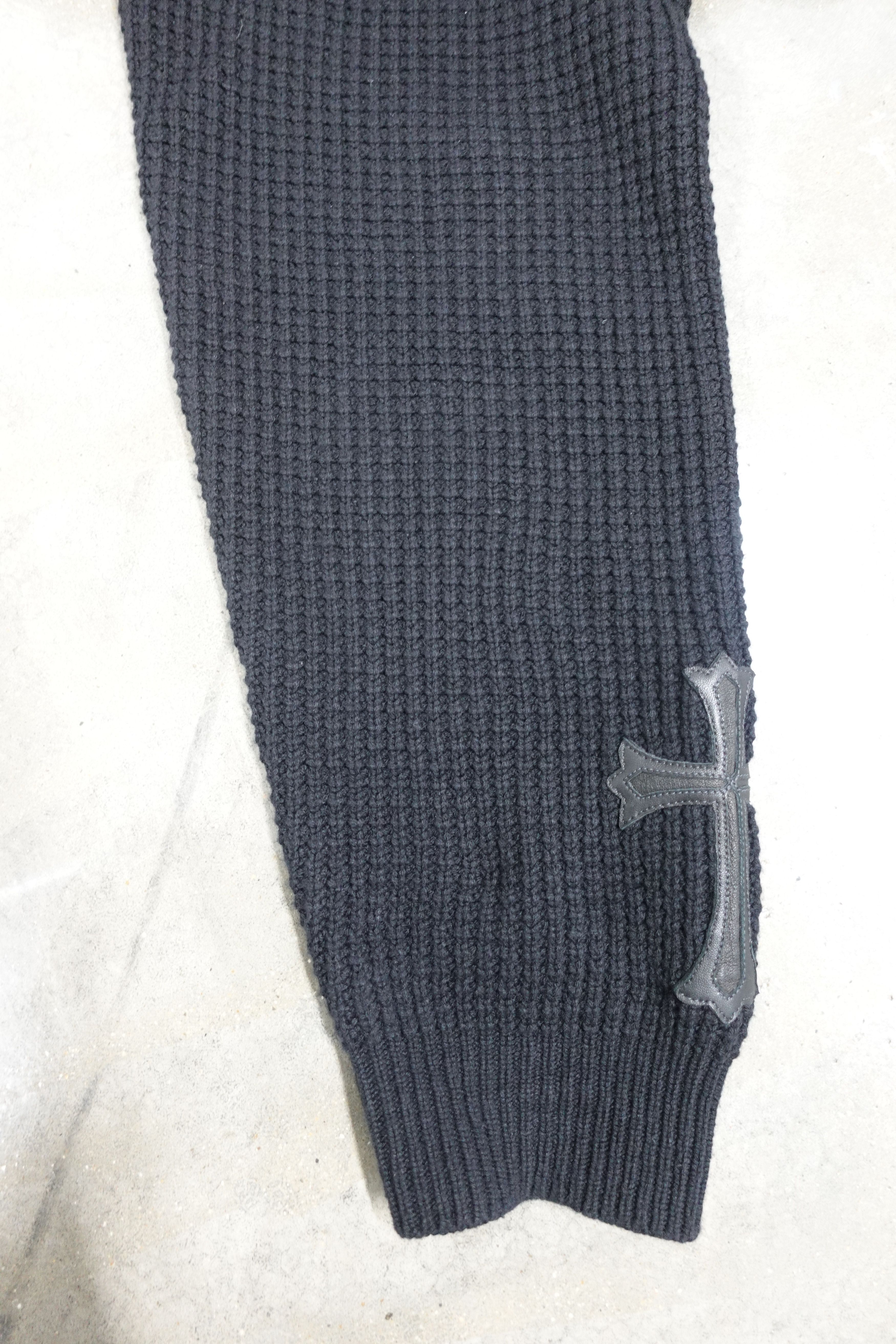 Chrome Hearts CHROME HEARTS HIT & RUN CASHMERE WAFFLE KNIT SWEATER BLACK Size US L / EU 52-54 / 3 - 2 Thumbnail