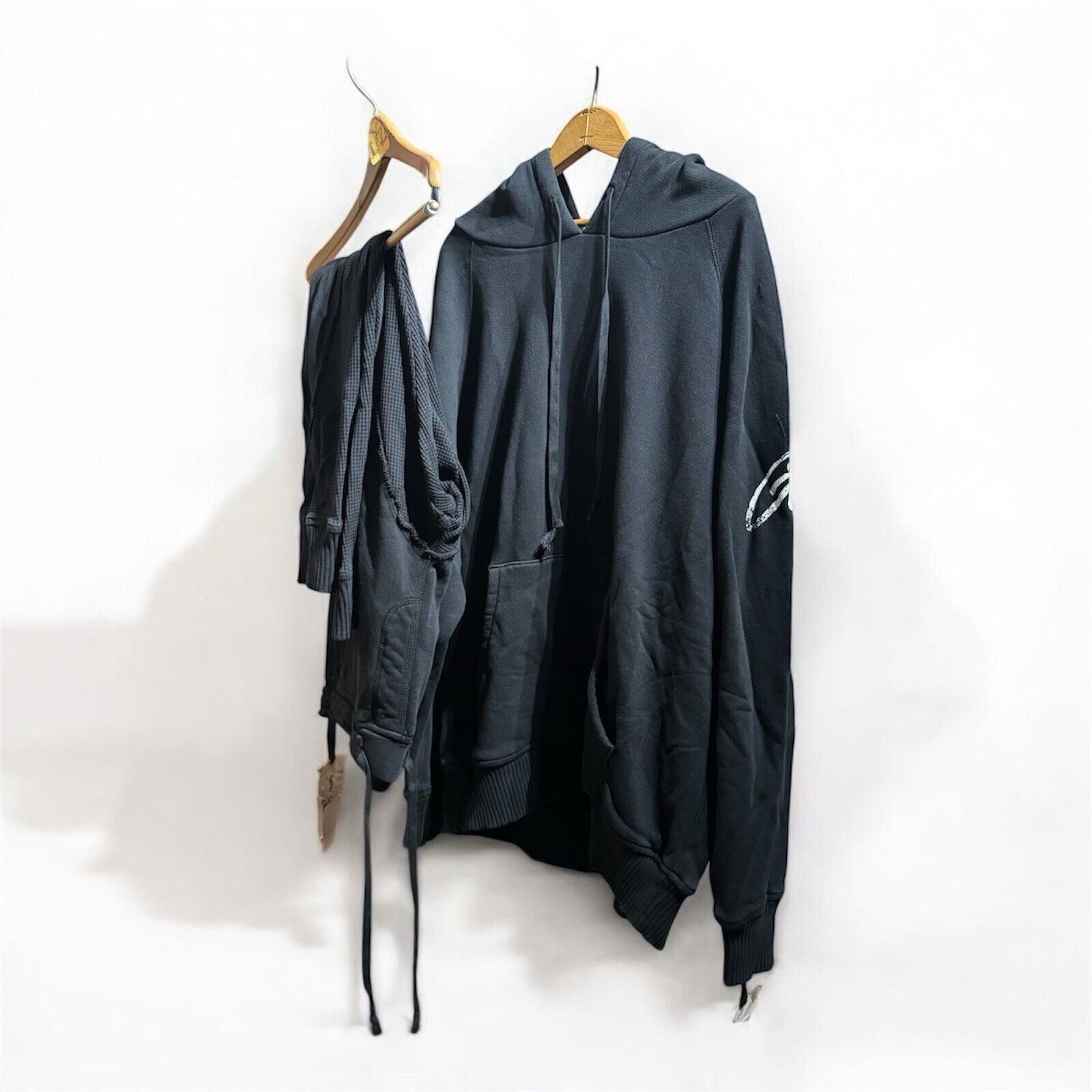 Greg Lauren Greg Lauren 50/50 Black Sweatsuit Hoodie + Sweats Size 4 XL Size US 38 / EU 54 - 1 Thumbnail