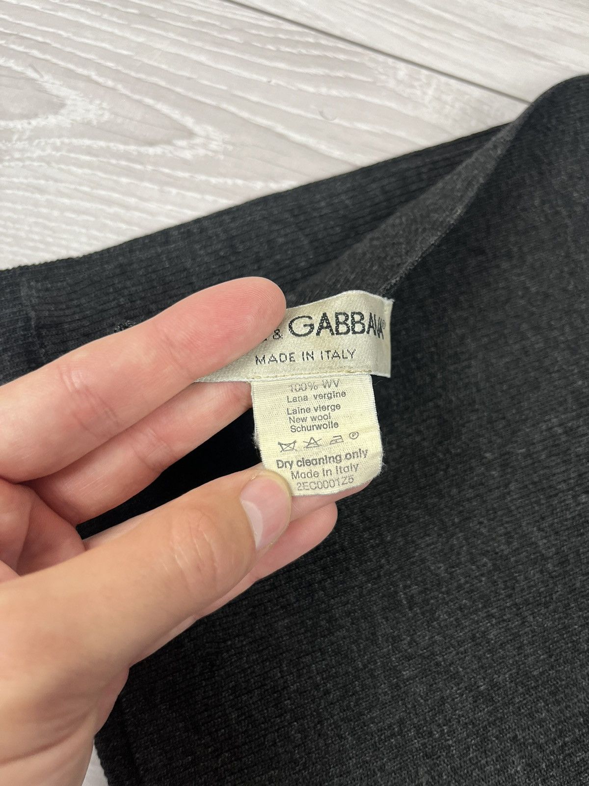 Dolce & Gabbana Dolce Gabbana Vintage 100% Wool Grey Knit Scarf Size ONE SIZE - 4 Thumbnail