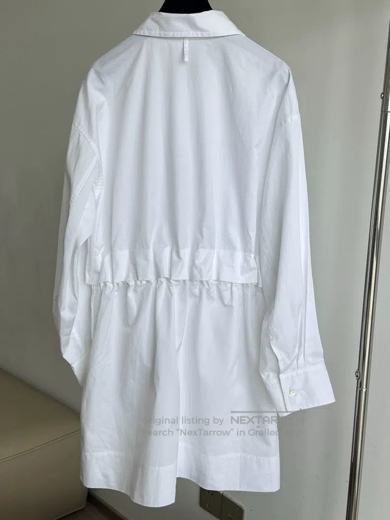 Hermes Hermes White pleated long sleeve shirt dress Size XS / US 0-2 / IT 36-38 - 5 Thumbnail