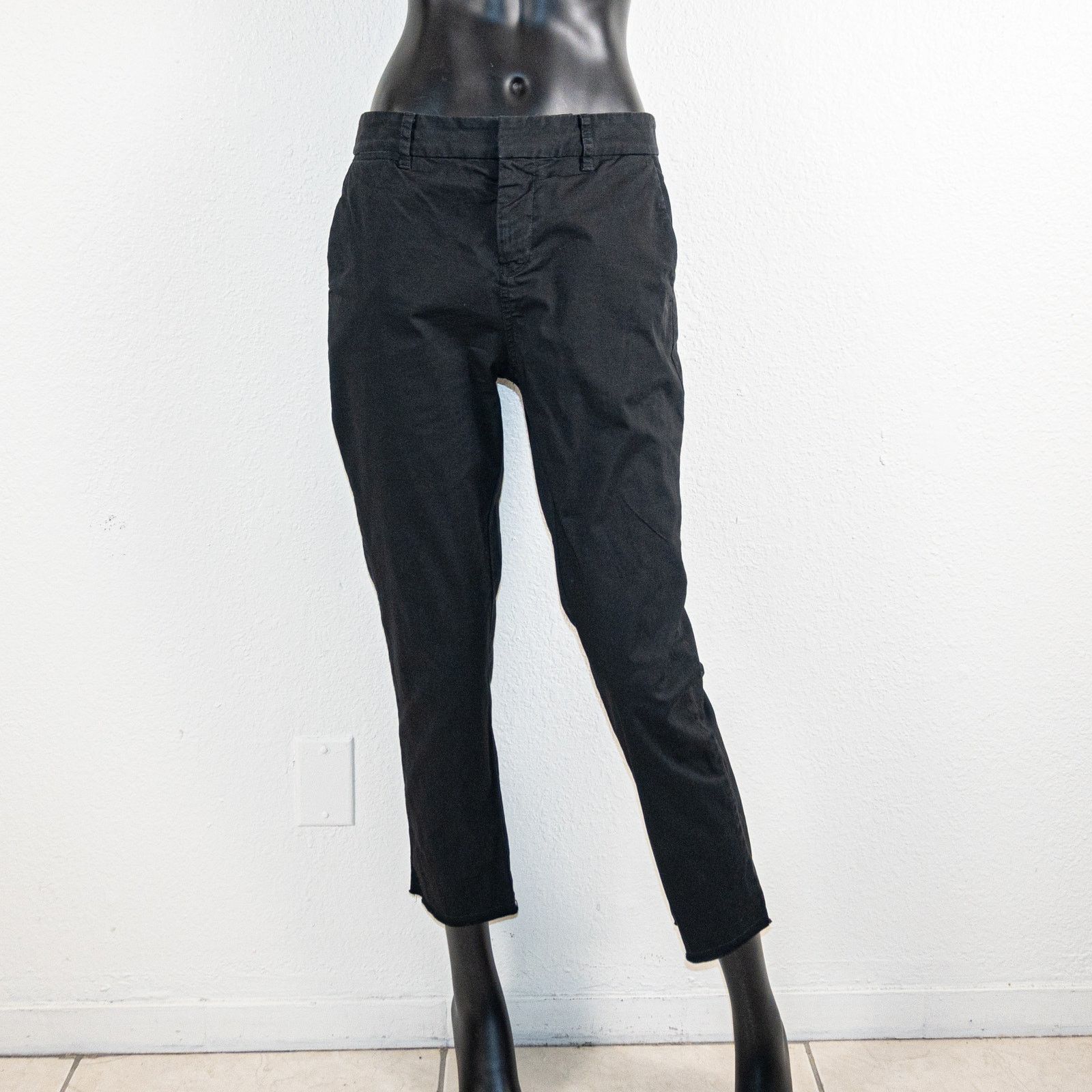 Nili Lotan NILI LOTAN $345 Eash Hampton Pants in Carbon Black crop hem Size 28" / US 6 / IT 42 - 3 Thumbnail