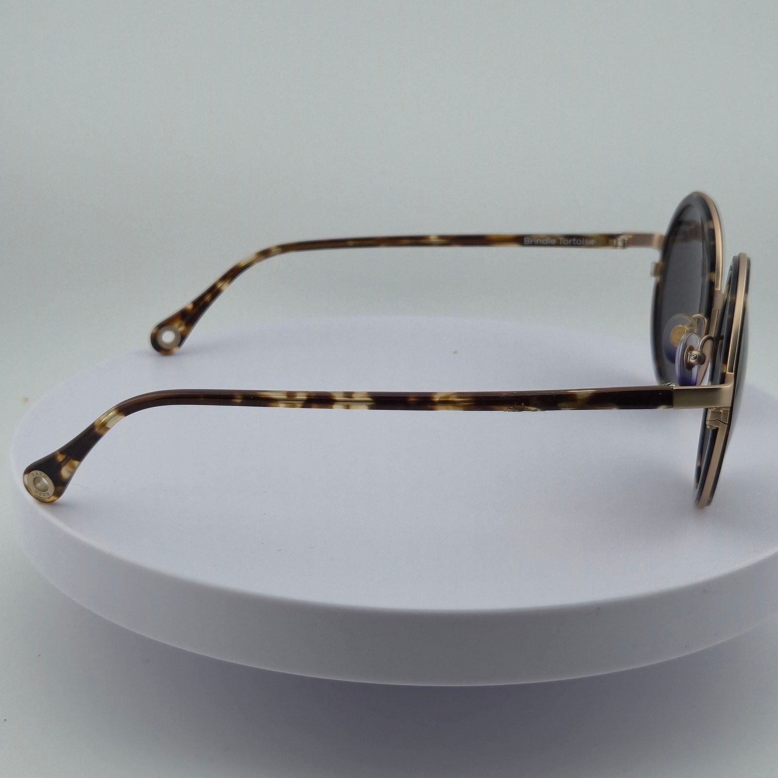 RAEN RAEN Fairbank Brindle Tortoise Round Sunglasses Handmade USA Size ONE SIZE - 3 Thumbnail