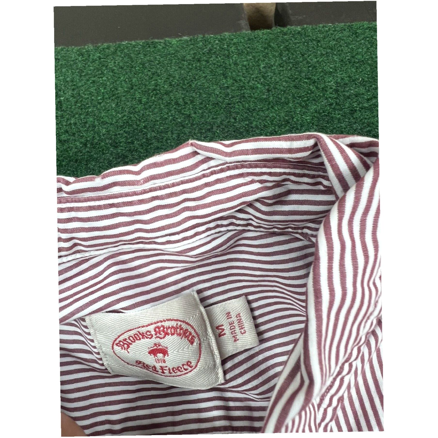 Brooks Brothers Brooks Brothers Button Down Mens Medium Striped White Long Sleeve red white Size US M / EU 48-50 / 2 - 6 Thumbnail