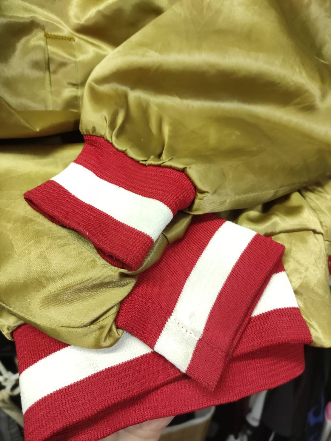 NFL Vtg 90's NFL San Francisco 49ers USA Satin Bomber Jacket Size US L / EU 52-54 / 3 - 7 Thumbnail