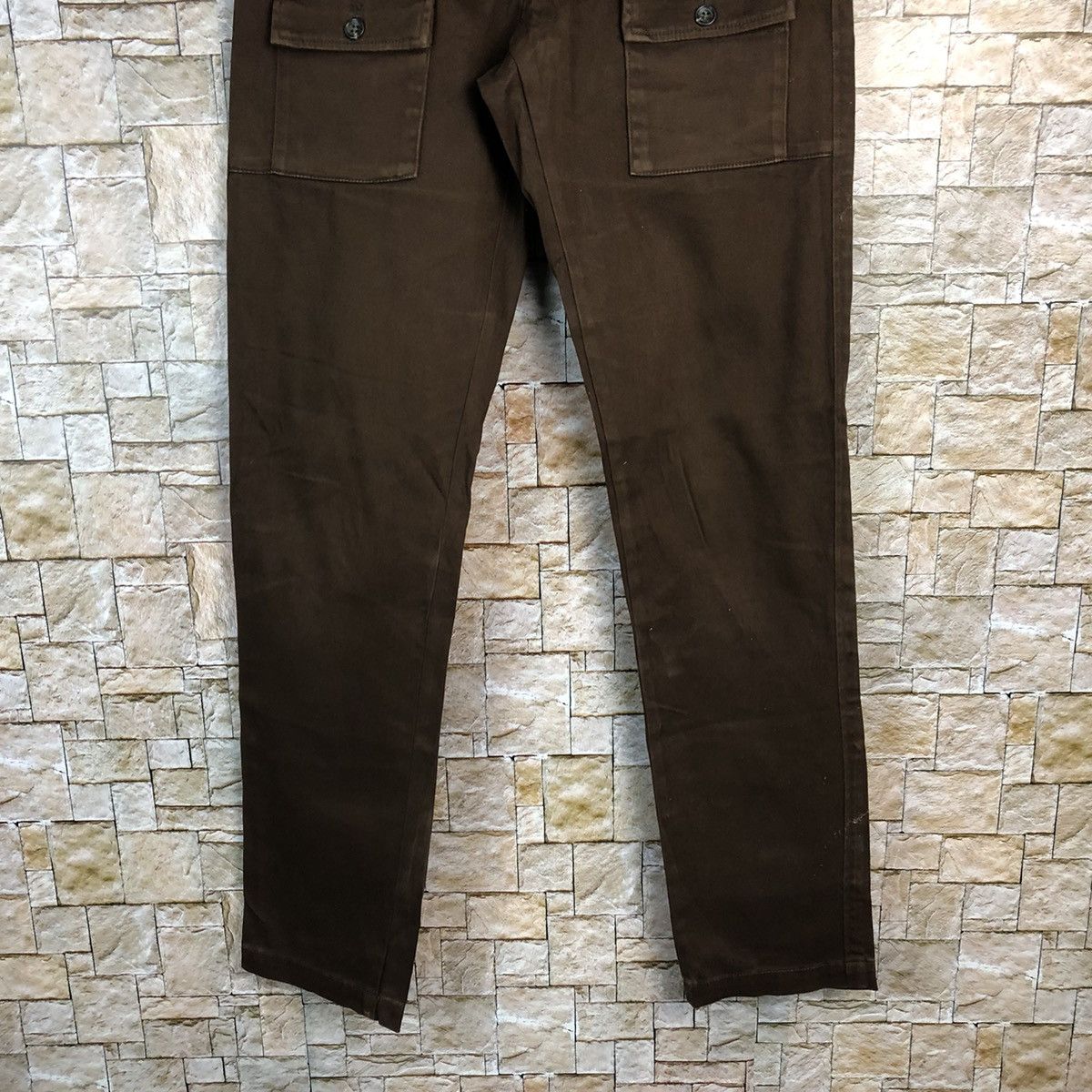 Japanese Brand Comme Ca Commune Dark Brown Cargo Multipocket Pants #A626 Size US 28 / EU 44 - 3 Thumbnail