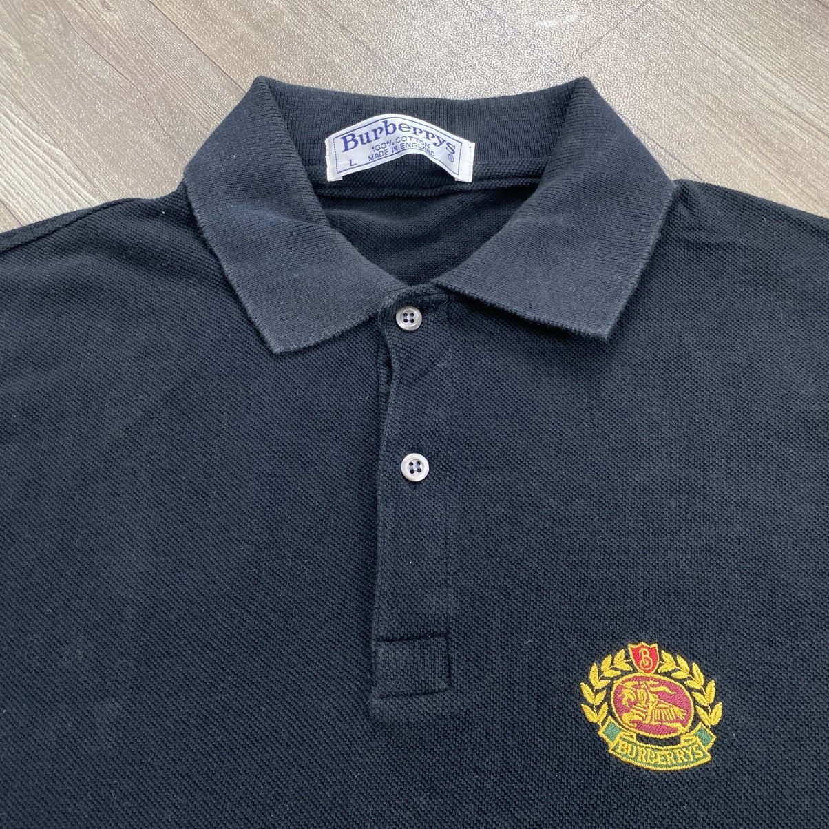Burberry 🏴󠁧󠁢󠁥󠁮󠁧󠁿1990s Vintage Burberrys Embroidery Iconic Logo Polo Shirt Size US L / EU 52-54 / 3 - 3 Thumbnail