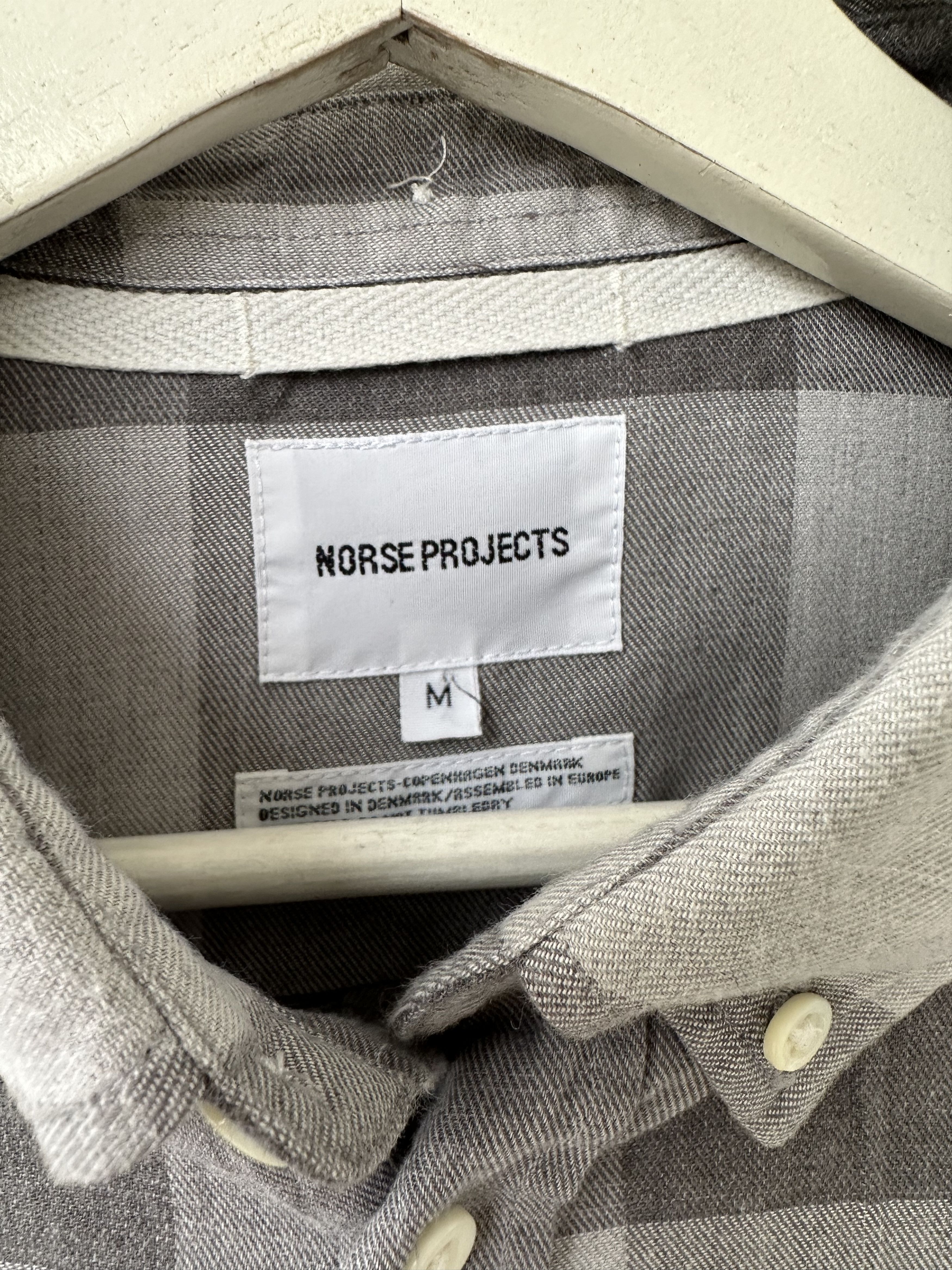 Norse Projects Osvald light check shirt Size US M / EU 48-50 / 2 - 4 Thumbnail