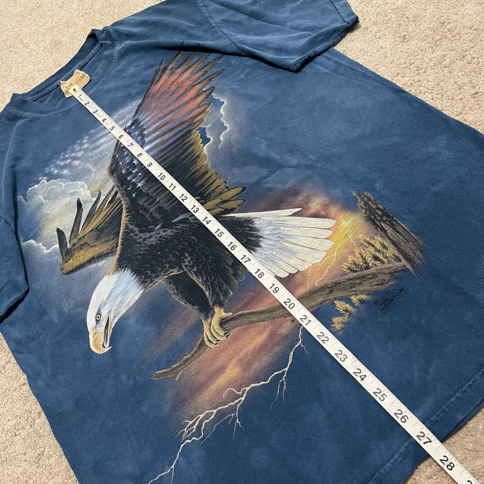The Mountain Vintage The Mountain Bald Eagle Graphic Nature Blue Shirt Size US L / EU 52-54 / 3 - 5 Thumbnail