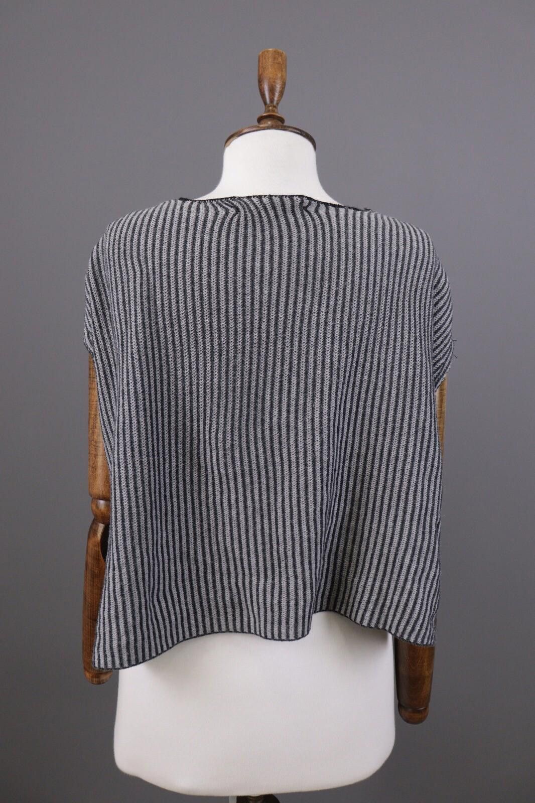 Designer Gudrun Sjöden Gray Pinstriped Knit Cardigan Sweater Size S Size S / US 4 / IT 40 - 8 Thumbnail