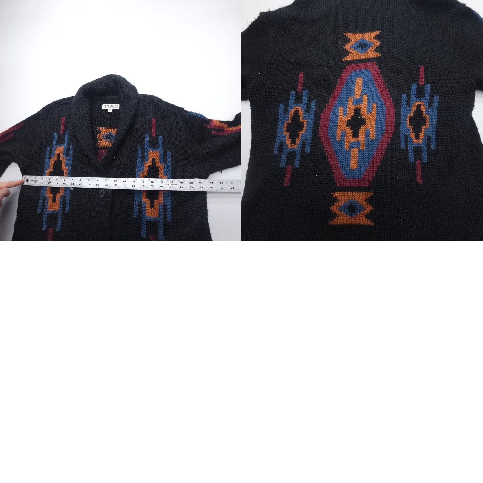Vintage Idyllwind Miranda Lambert Cardigan Womens L Wool Blend Shawl Geometric Aztec Western Black Cardigan Sweater Seasonal All Seasons Women's Fashion Size L / US 10 / IT 46 - 8 Thumbnail