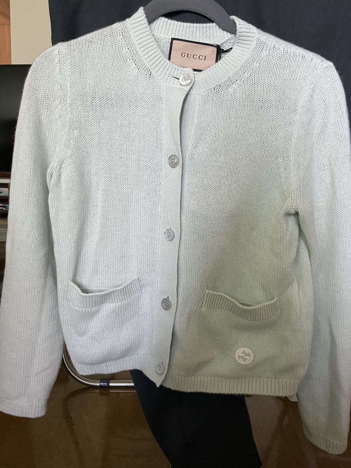 Gucci Mint cashmere cardigan Size XS / US 0-2 / IT 36-38 - 1 Thumbnail