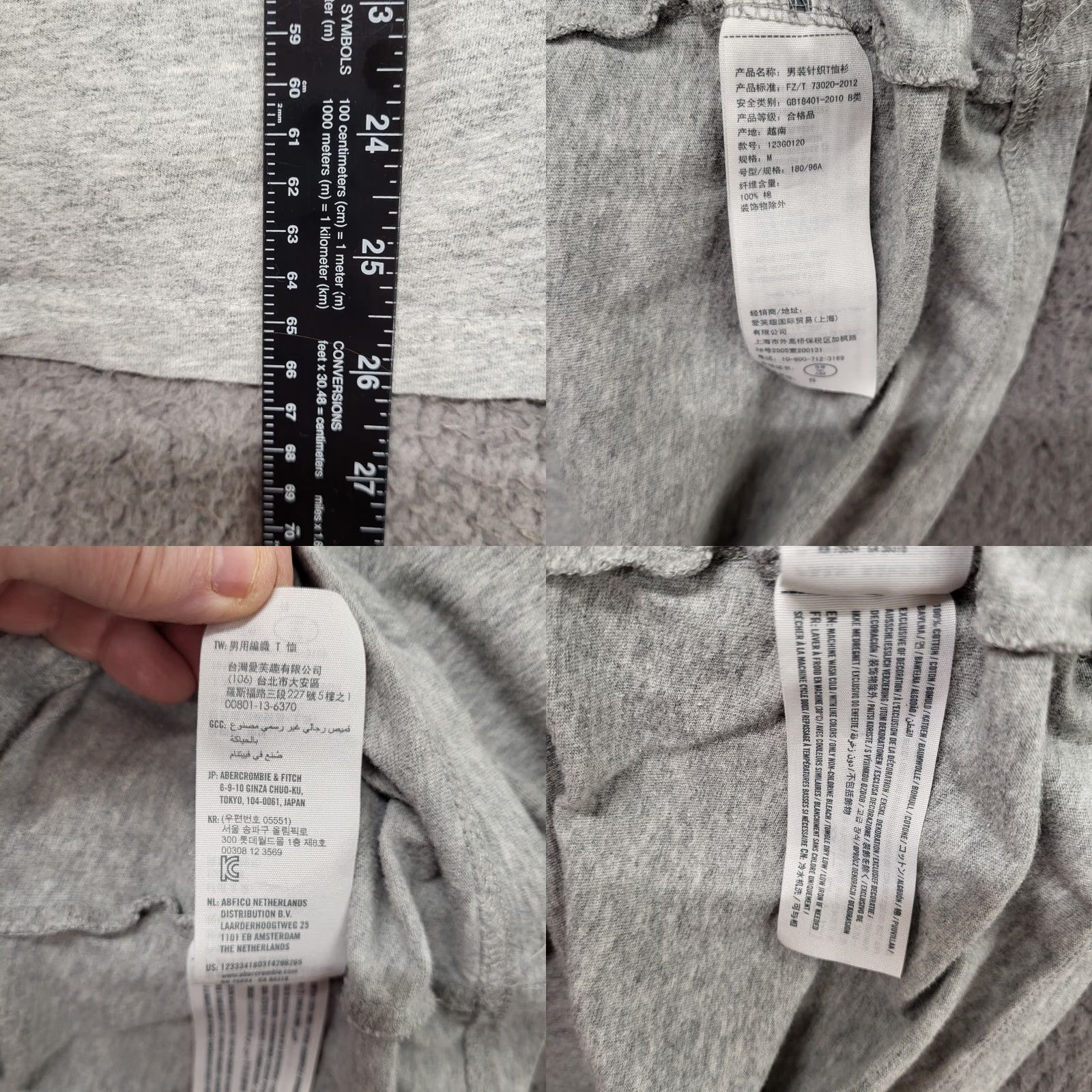 Abercrombie & Fitch Abercrombie & Fitch T-shirt Women's Size Medium Gray Short Sleeve 100% Cotton Lightweight Jersey Embroidered Moose Size M / US 6-8 / IT 42-44 - 8 Thumbnail